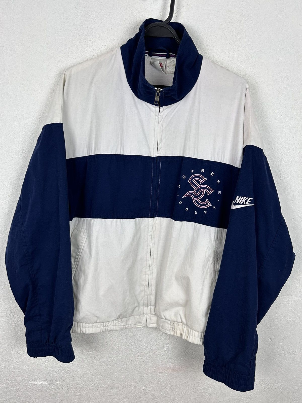 Nike 80s Vintage Nike Supreme Court Embroidered Logo Zip Jacket Size US M / EU 48-50 / 2 - 1 Thumbnail