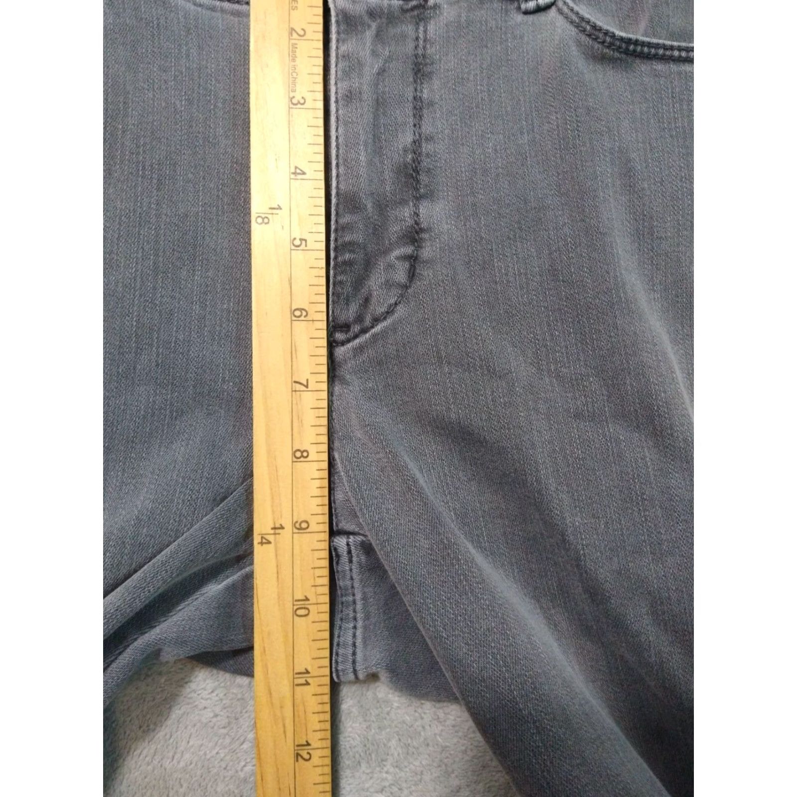J. Jill J Jill Jeans Womens 10 Black Denim Authentic Slim Mid Rise Ankle 27.5in Stretch 5-Pocket Design Size 32" / US 10 / IT 46 - 4 Thumbnail