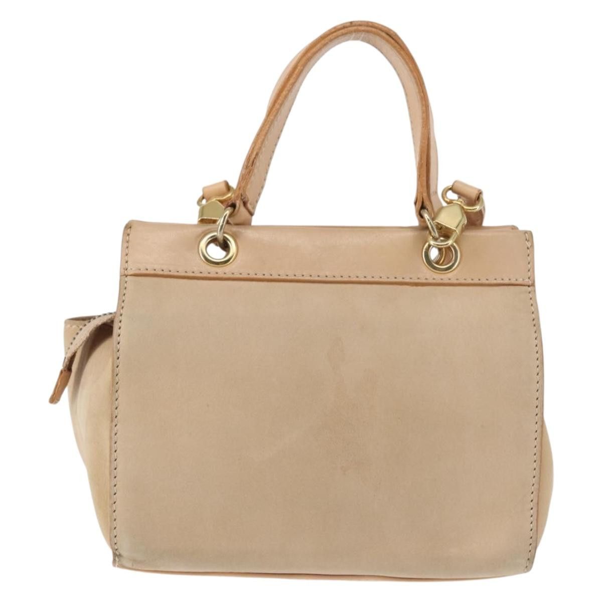 Celine CELINE Shoulder Bag Suede Leather Beige Gold Size ONE SIZE - 3 Thumbnail