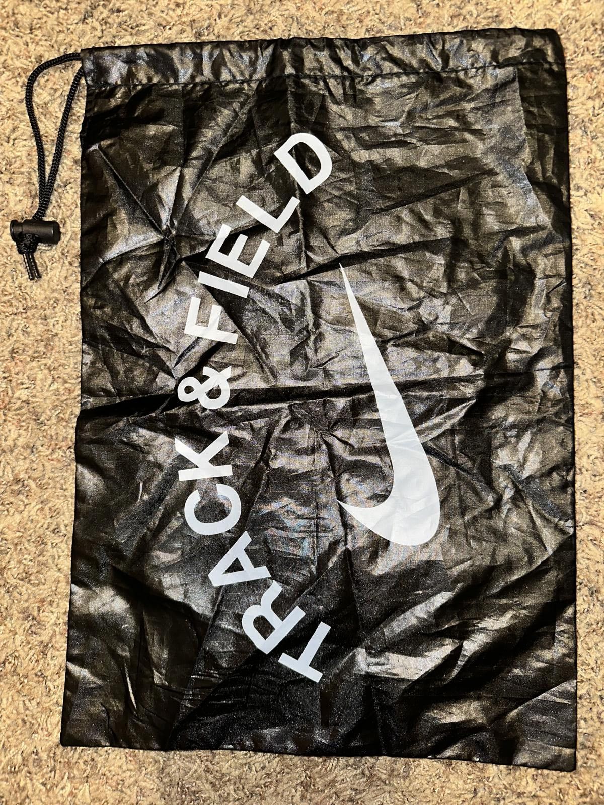 Nike Nike Track & Field Logo Black/White Nylon Shoe Drawstring Bag Backpack Size ONE SIZE - 1 Thumbnail