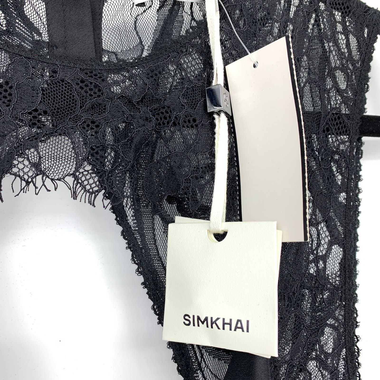 Jonathan Simkhai Simkhai Vea Lace Trim Open Back Gown Womens Size 10 NEW Size L / US 10 / IT 46 - 7 Thumbnail