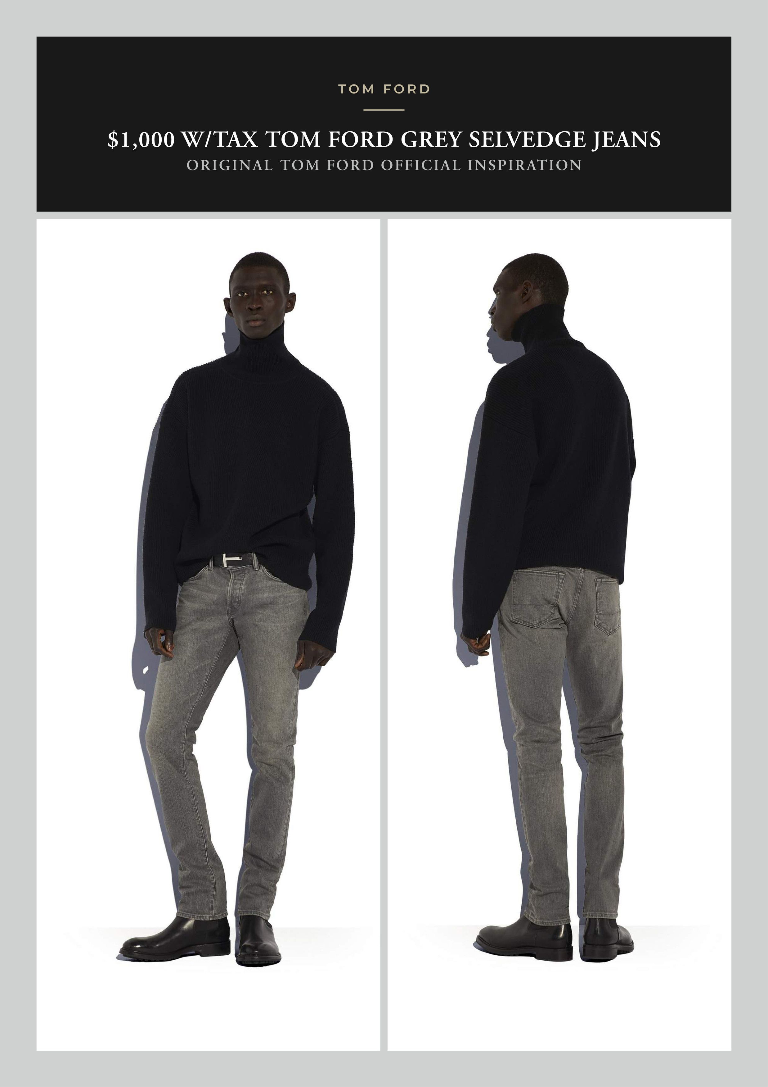 Tom Ford Effortless Cool $1K w/tax Contrast Cuff Selvedge w/stretch Size US 32 / EU 48 - 10 Thumbnail