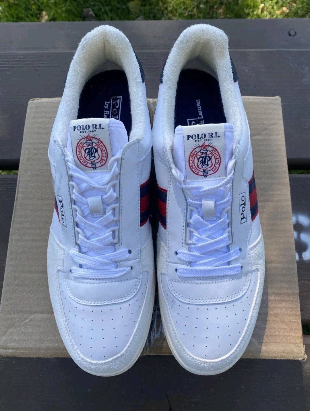 Ralph Lauren Ralph Lauren Polo Court Sneaker White Navy Red Retro 003 Size US 11 / EU 44 - 2 Thumbnail