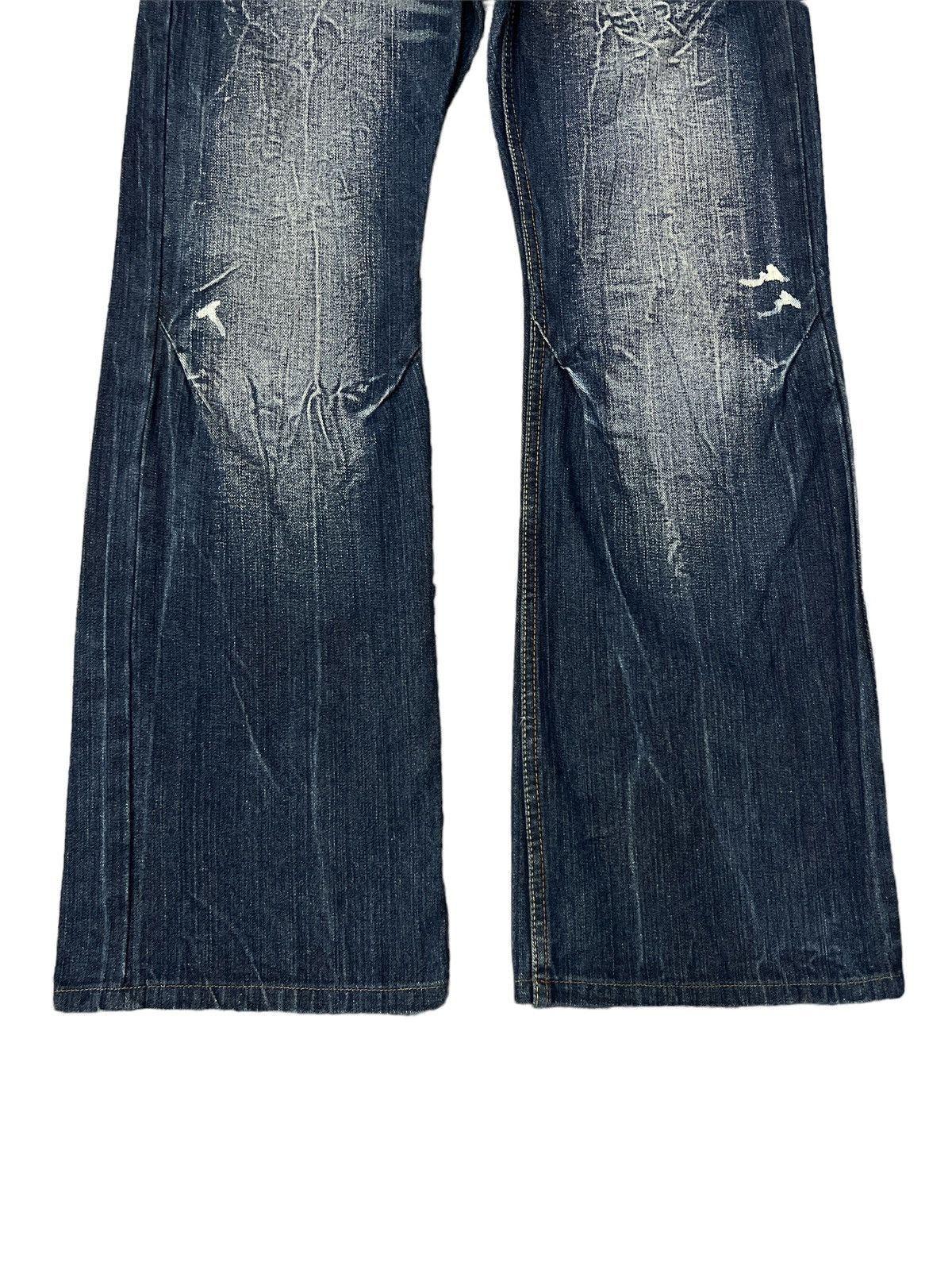 Japanese Brand FLARED💥ROOT TREE STYLE DISTRESSED DENIM PANT Size US 30 / EU 46 - 4 Thumbnail
