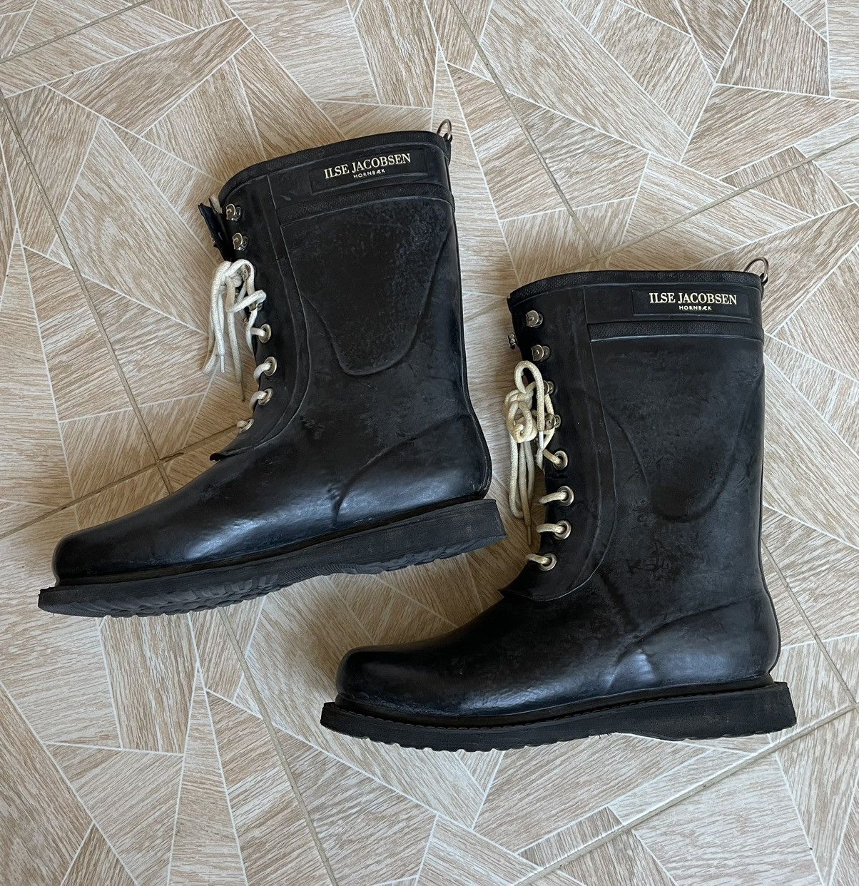 Handmade × Vintage Avant Garde Vintage Ilse Jacobsen HORNBÆK Long Rubber Boot Size US 8 / EU 41 - 2 Thumbnail