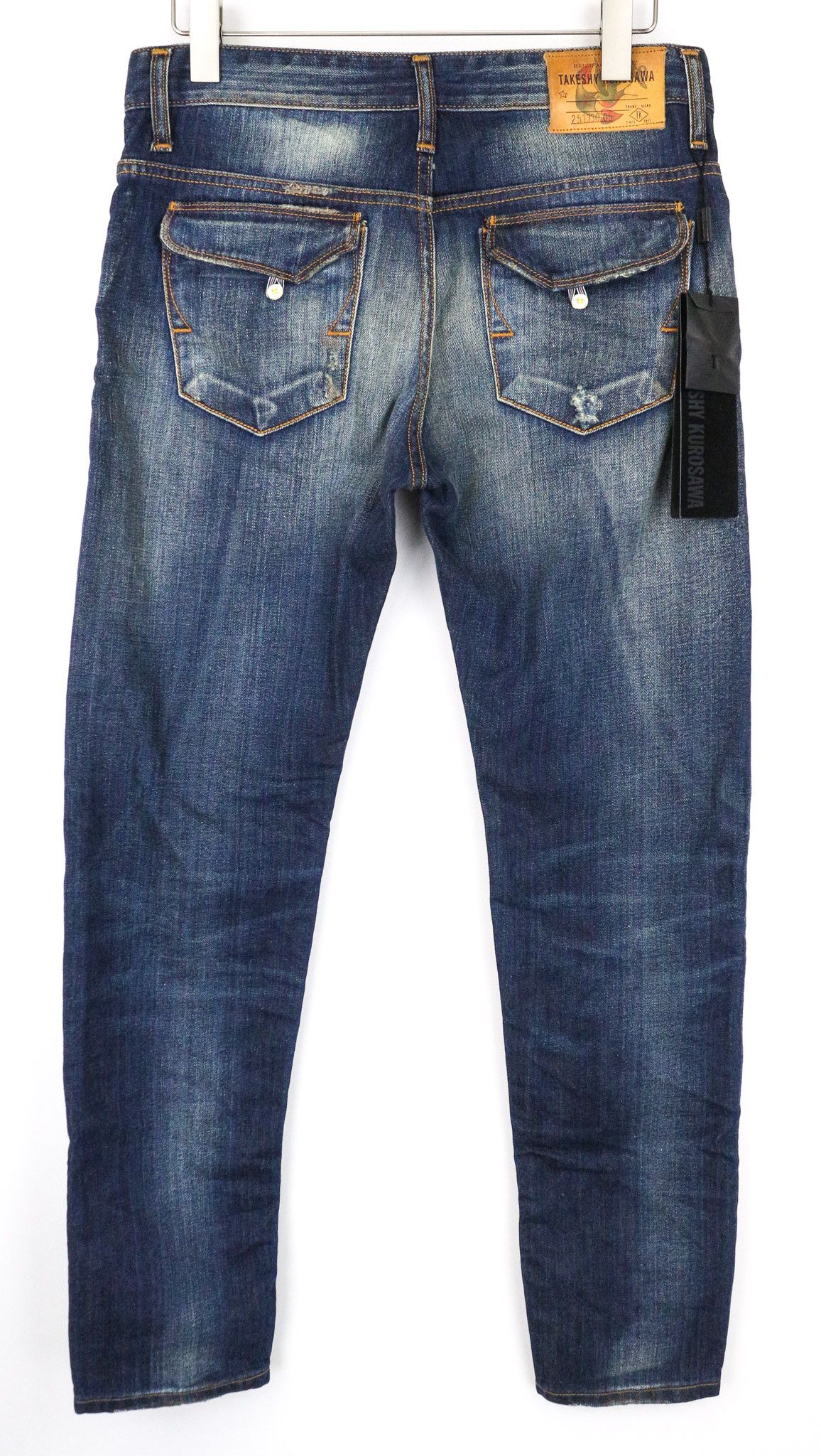 Takeshy Kurosawa TK08 W32 Blue Distressed Skinny Jeans 75259 Size US 32 / EU 48 - 2 Thumbnail
