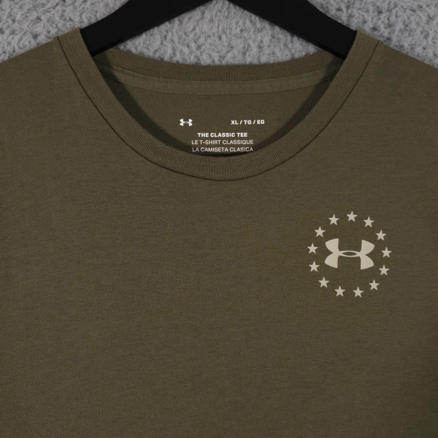 Under Armour Under Armour Shirt Women XL Green Freedom American Flag The Classic Tee Military Womens XL Green Flag Shirt Size XL / US 12-14 / IT 48-50 - 7 Thumbnail