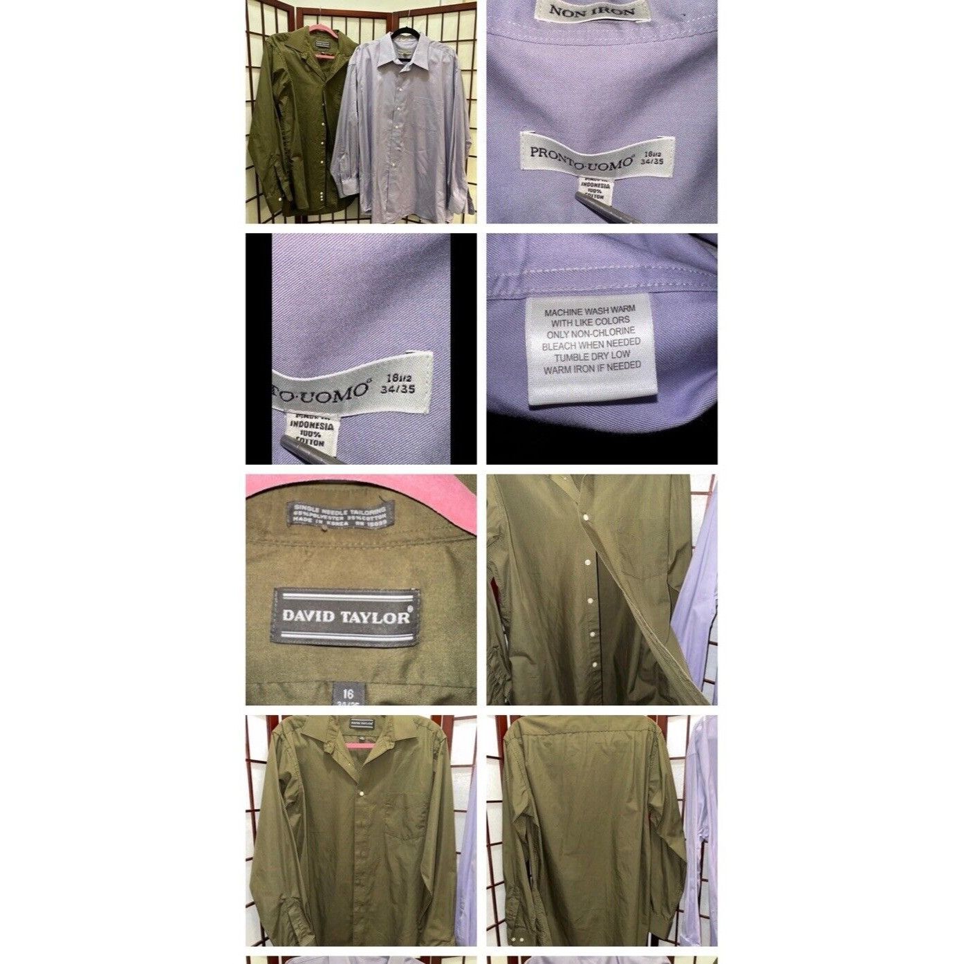 Other David Taylor PRONOT UOMO Shirts Long Sleeve Dress Button Up Size US M / EU 48-50 / 2 - 6 Thumbnail