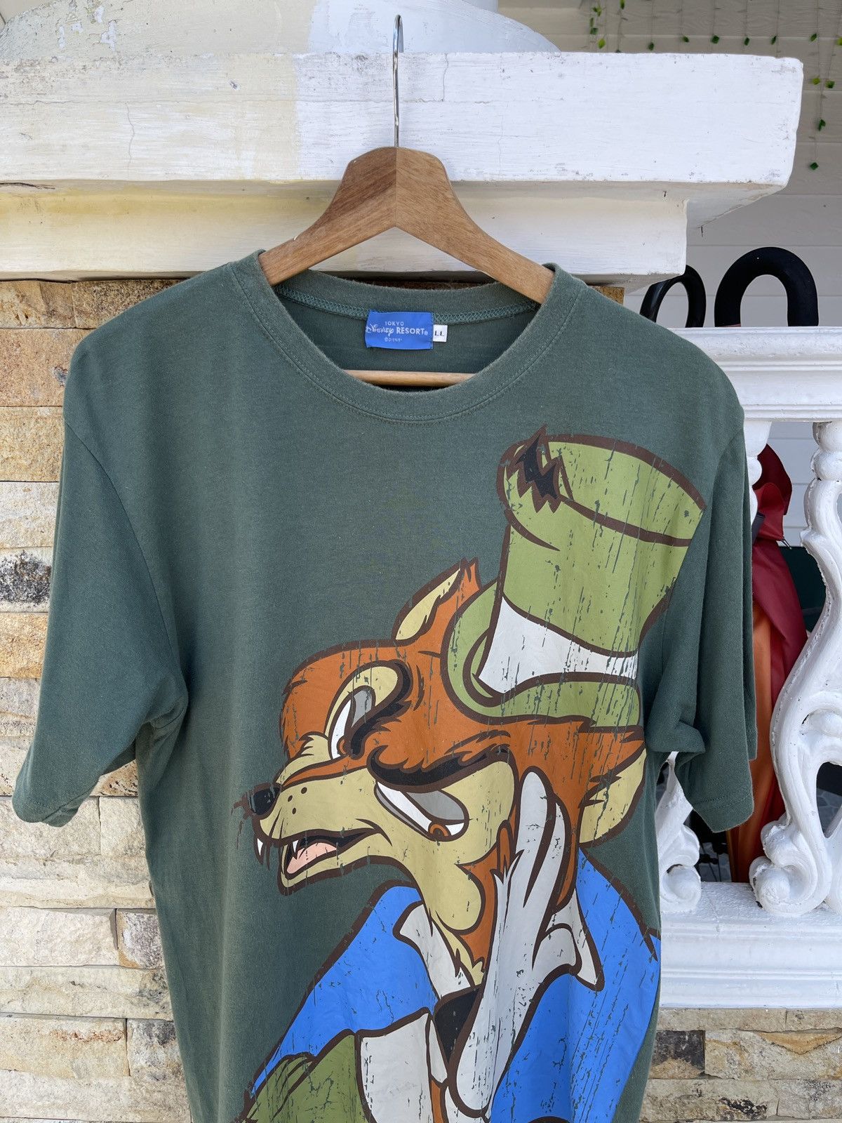 Cartoon Network Rare🔥Tokyo Disney T Shirt Big Bad Wolf Pinocchio Disney Size US L / EU 52-54 / 3 - 3 Thumbnail