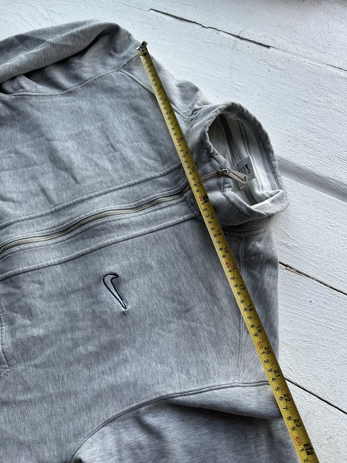 Vintage 🚨90s Nike Big Logo Swoosh Gray Oversized Sweatshirt y2k rare Size US S / EU 44-46 / 1 - 23 Thumbnail