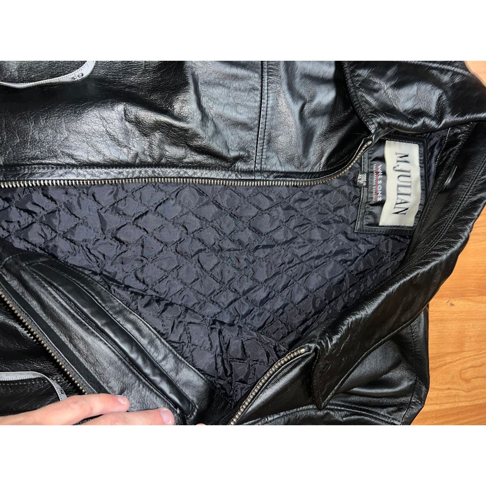 Vintage Vintage M. Julian Leather Jacket Wilsons Full Zip Black XL T Size US XL / EU 56 / 4 - 7 Thumbnail