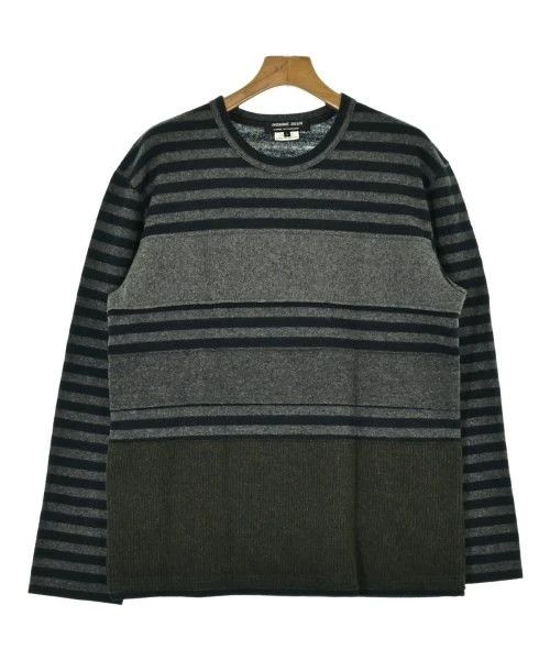 Comme des Garcons Homme Deux Sweater Border Design Wool Size US L / EU 52-54 / 3 - 1 Thumbnail