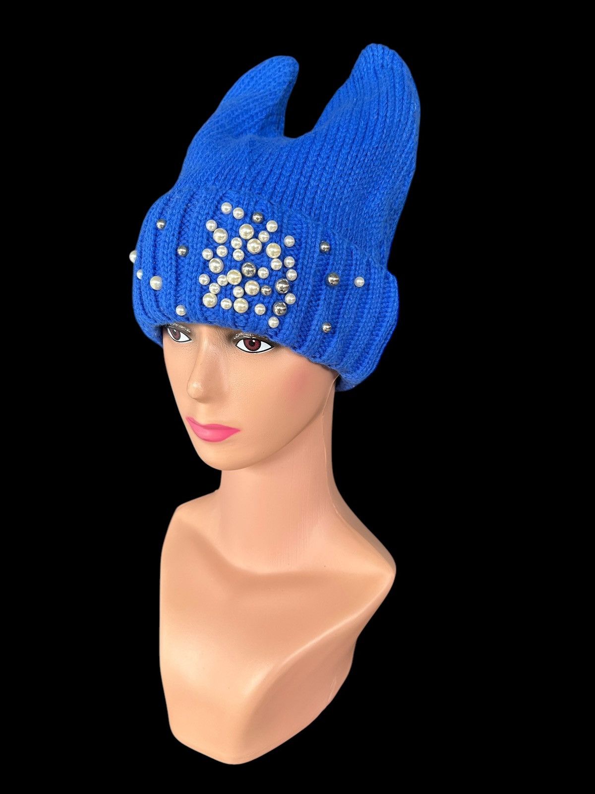 Japanese Brand × Kapital × Vintage Devil Horn Japanese Punk style knitt Beanie Hats Size ONE SIZE - 2 Thumbnail