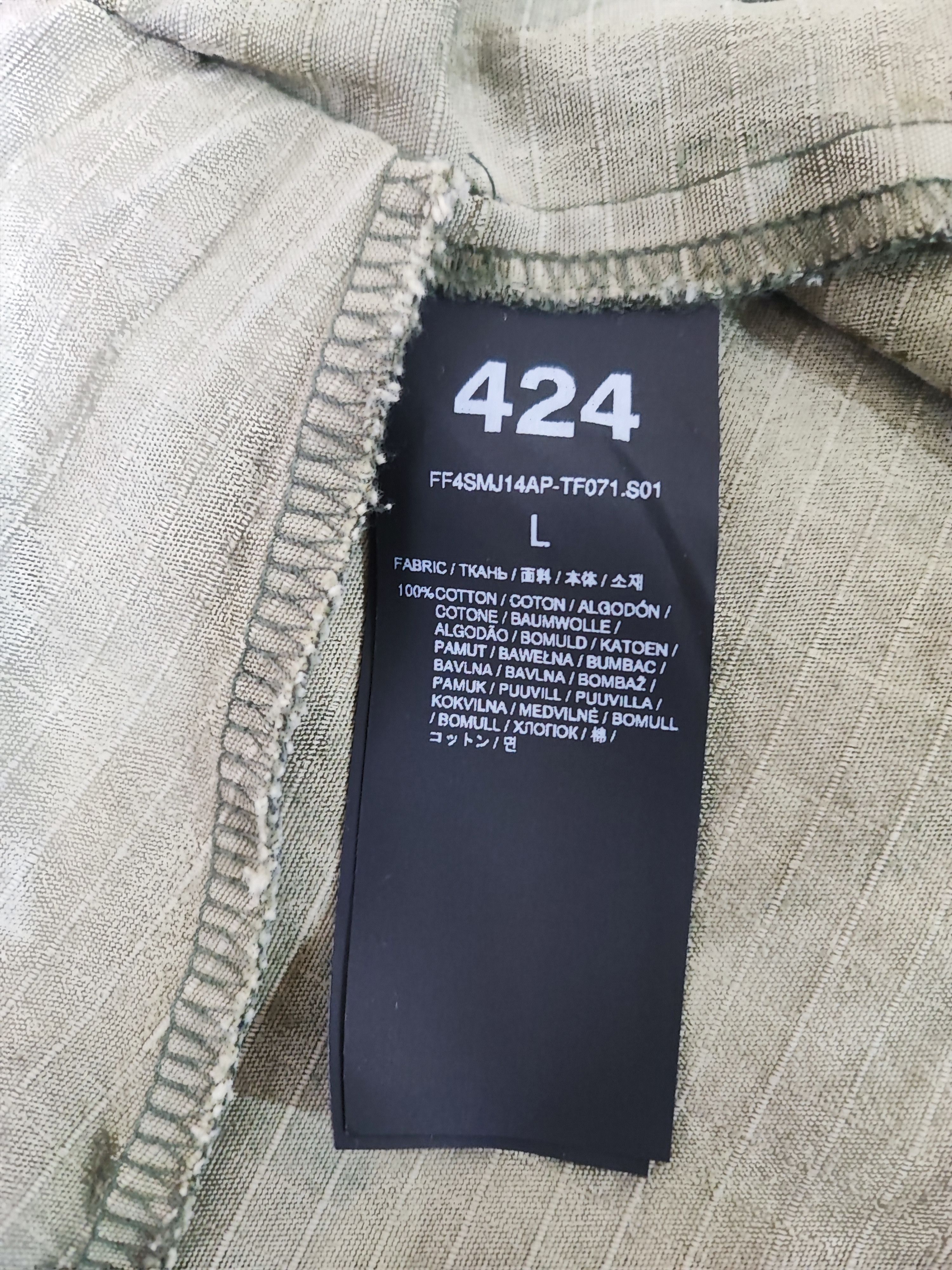 424 424 Camouflage Distressed Oversized Jacket Size US L / EU 52-54 / 3 - 10 Thumbnail