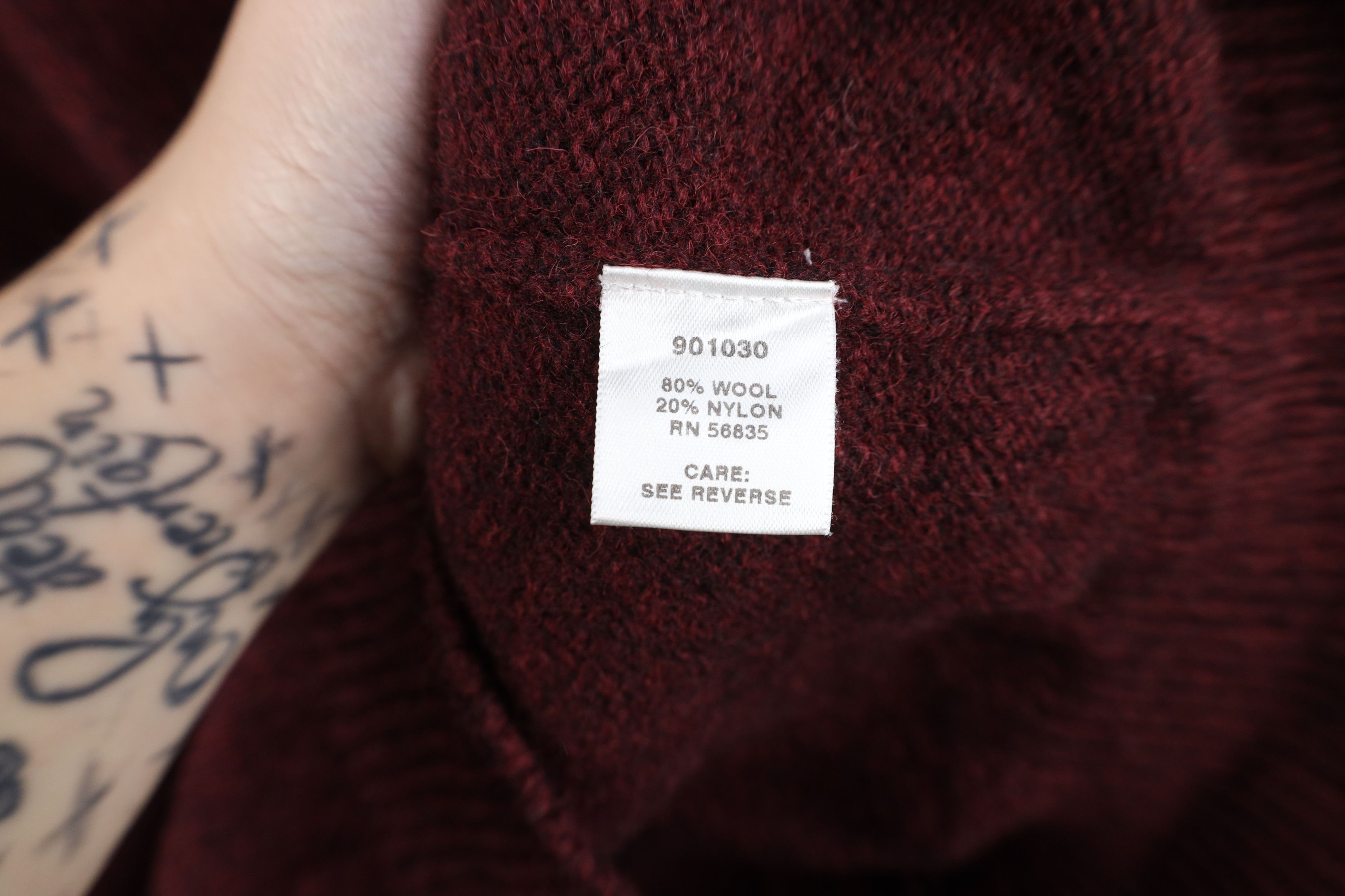Cabelas Vintage Cabelas Blank Wool Knit Crewneck Sweater Heather Red Size US XL / EU 56 / 4 - 7 Thumbnail