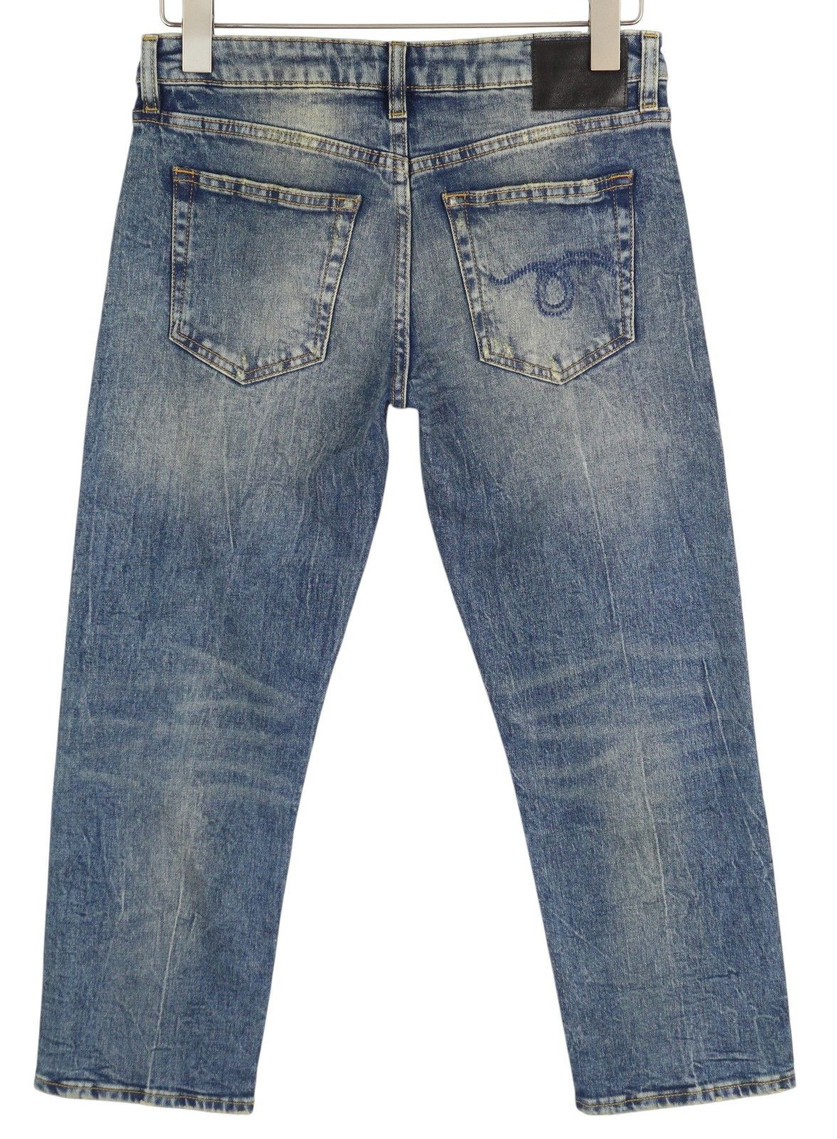 R13 BOY STRAIGHT 26 Ankle Cropped Washed Blue Kelly 84490 Size 26" / US 2 / IT 38 - 3 Thumbnail