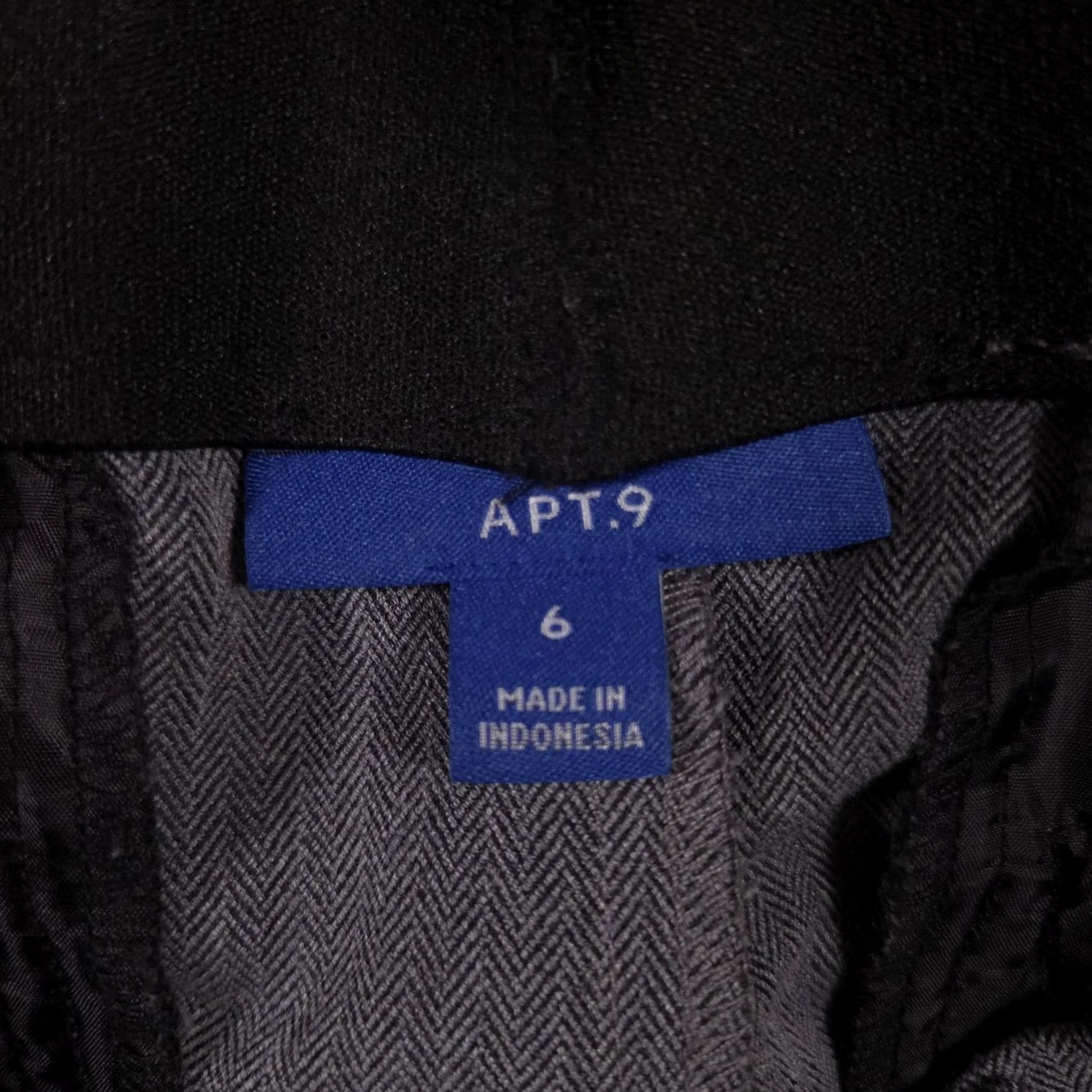 Apt. 9 APT 9 Pants Womens 6 Gray Herringbone Dress Slacks Stretch Career Work Pants Size 28" / US 6 / IT 42 - 5 Thumbnail