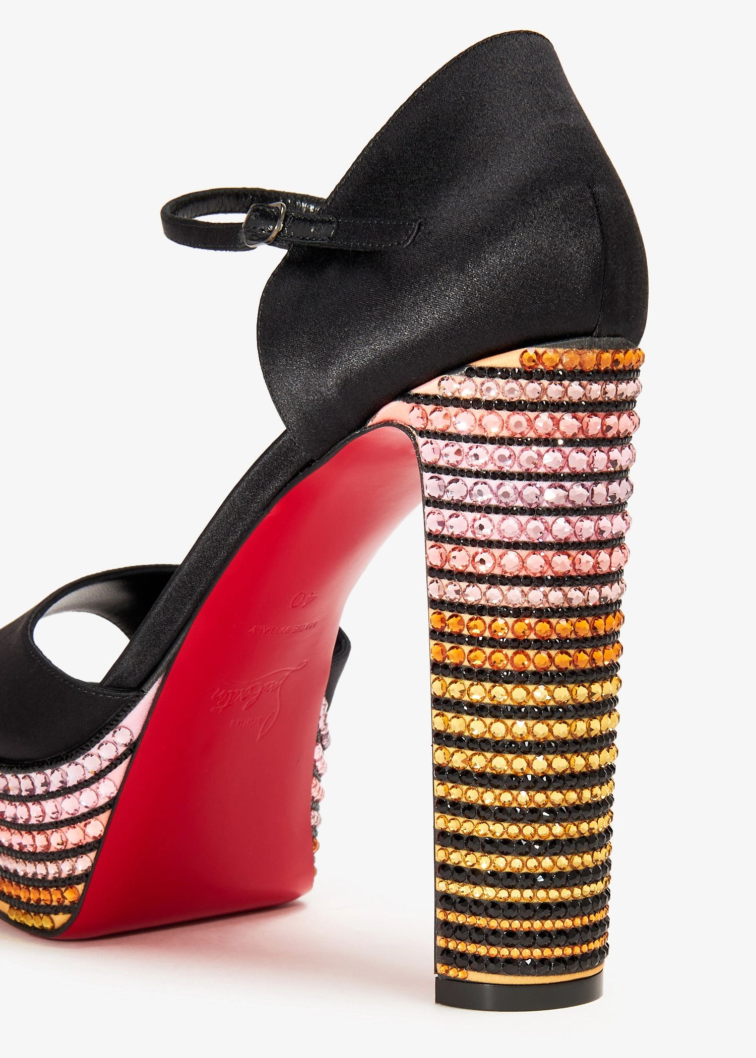 Christian Louboutin os11x0526 Sandaloo 130mm Strass Sandals in Black Size US 10.5 / IT 40.5 - 3 Thumbnail