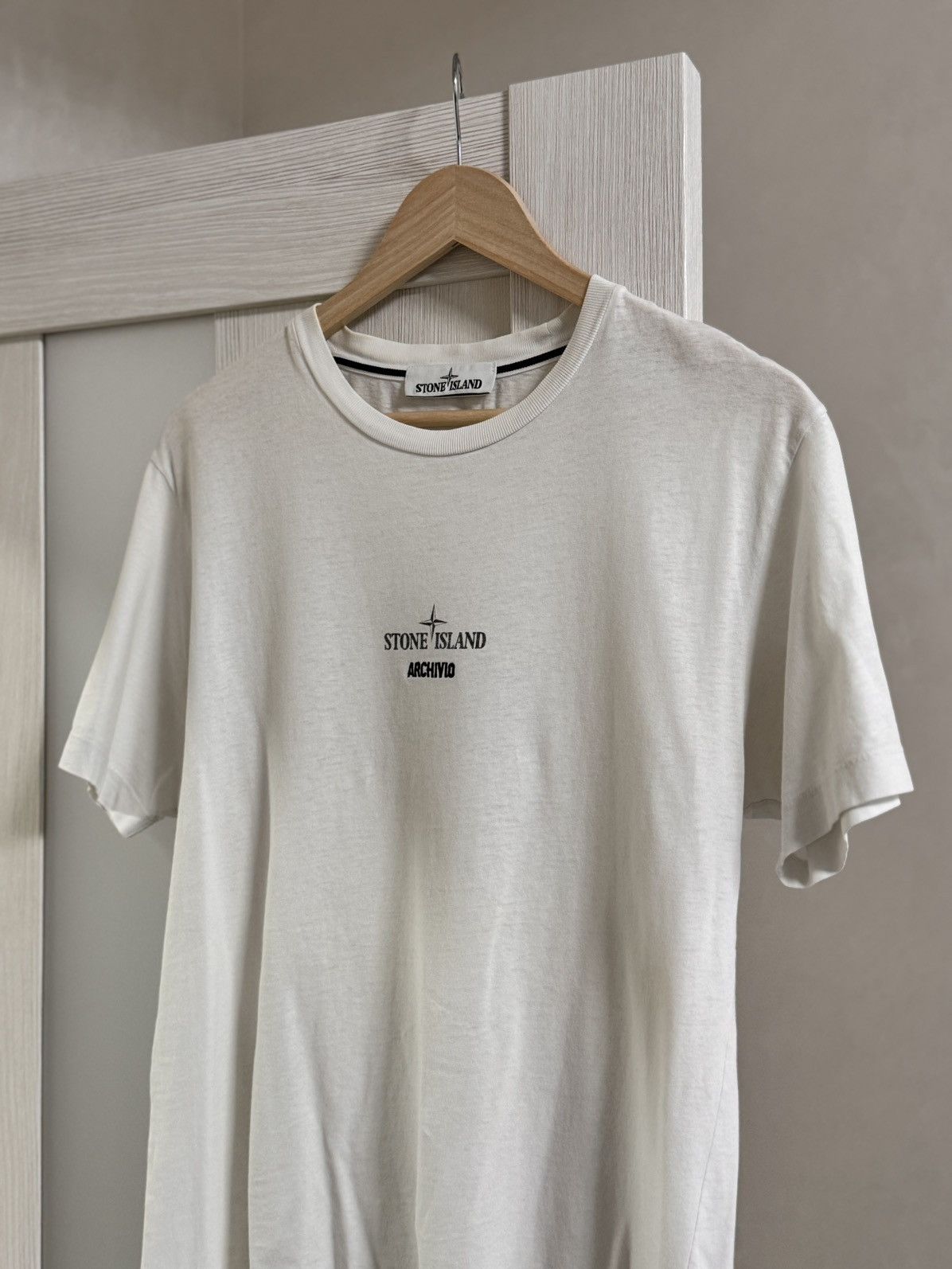 Stone Island × Vintage Vintage T-shirt Stone Island Archivo Raso Gammato faded Size US S / EU 44-46 / 1 - 4 Thumbnail