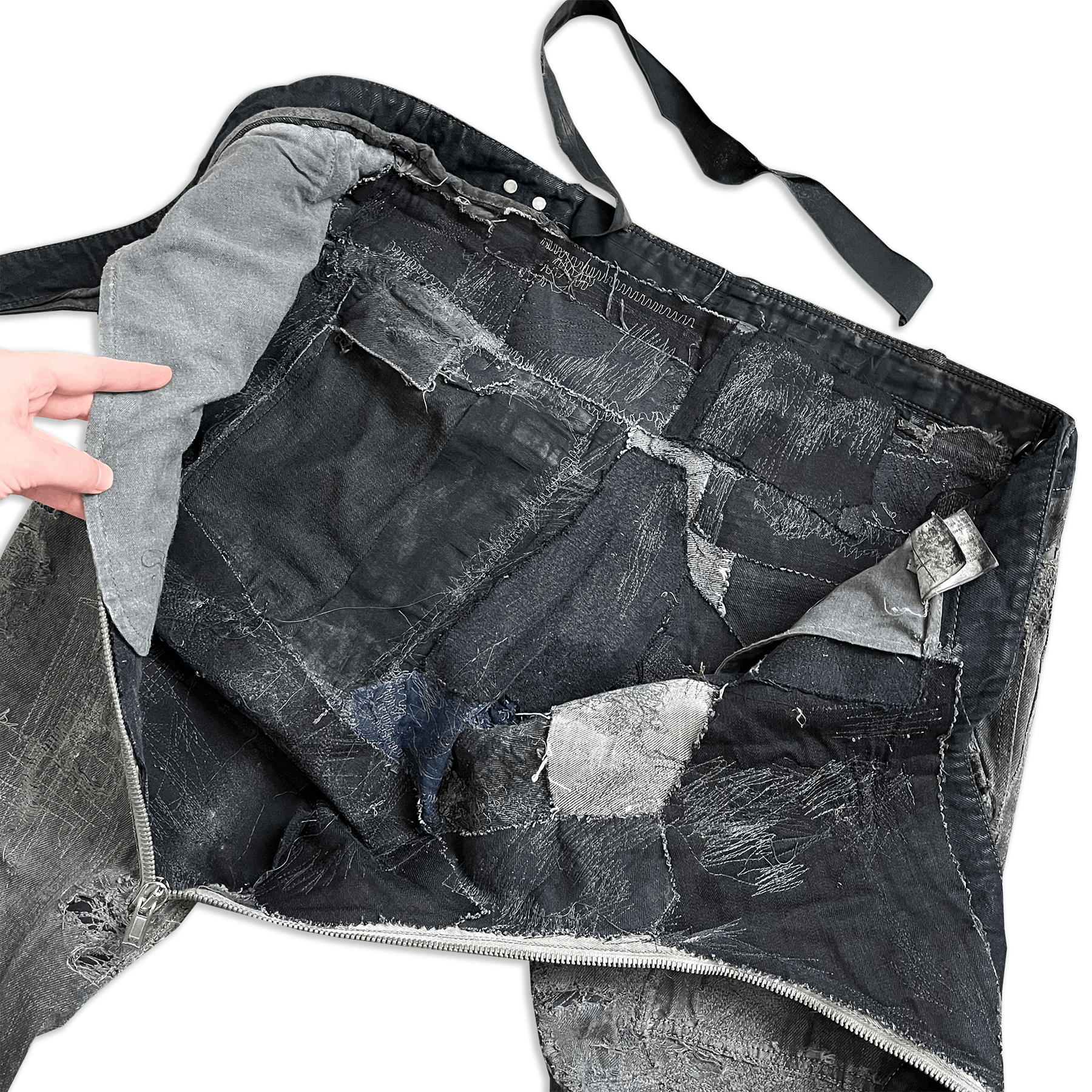 Rick Owens SS09 Rick Owens Hogwash Patchwork Denim Aircuts Size US 33 - 8 Thumbnail