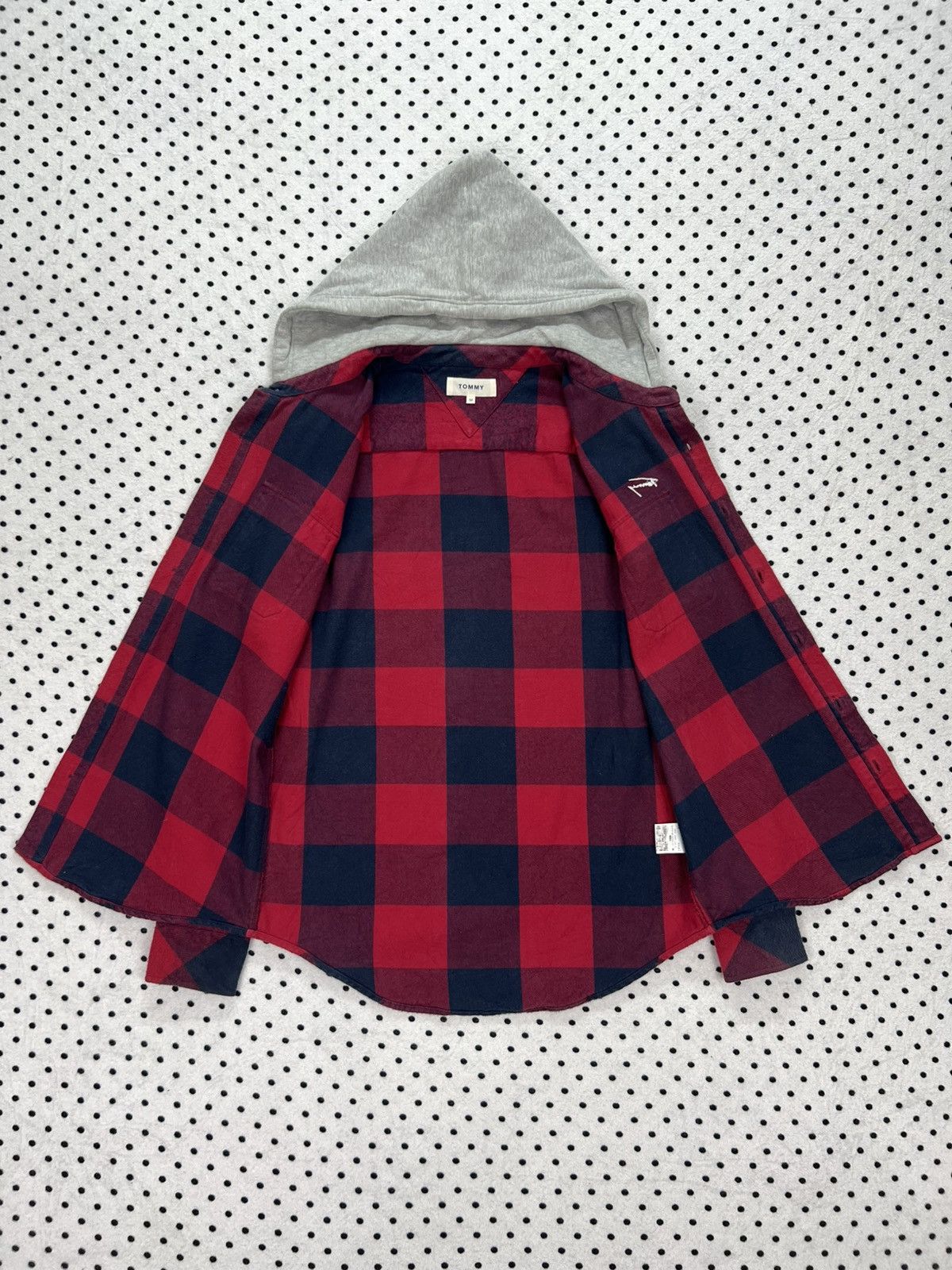 Designer × Tommy Hilfiger Tommy Plaid Flannel Hooded Shirt Size US S / EU 44-46 / 1 - 7 Thumbnail