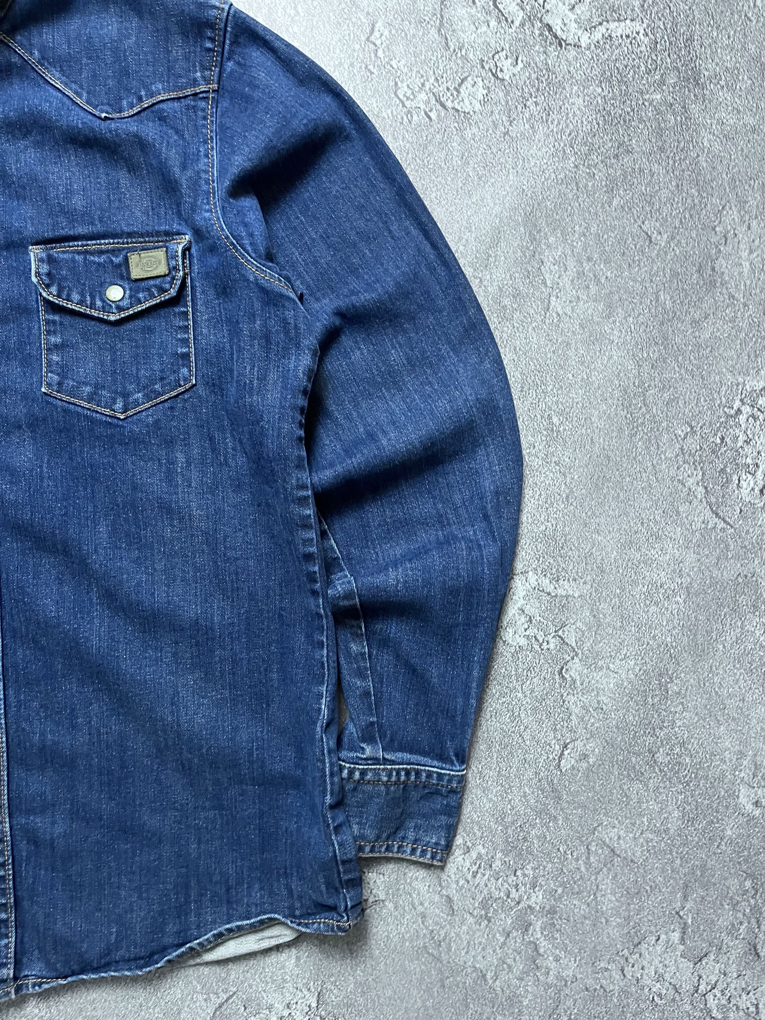 Dickies Vintage Denim Overshirt Dickies Big Logo Striped Mens M Size US M / EU 48-50 / 2 - 3 Thumbnail
