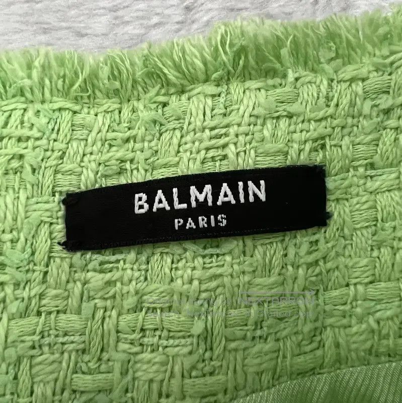 Balmain Balmain Green Summer Cotton Mini Skirt . Size 24" / US 00 / IT 34 - 3 Thumbnail