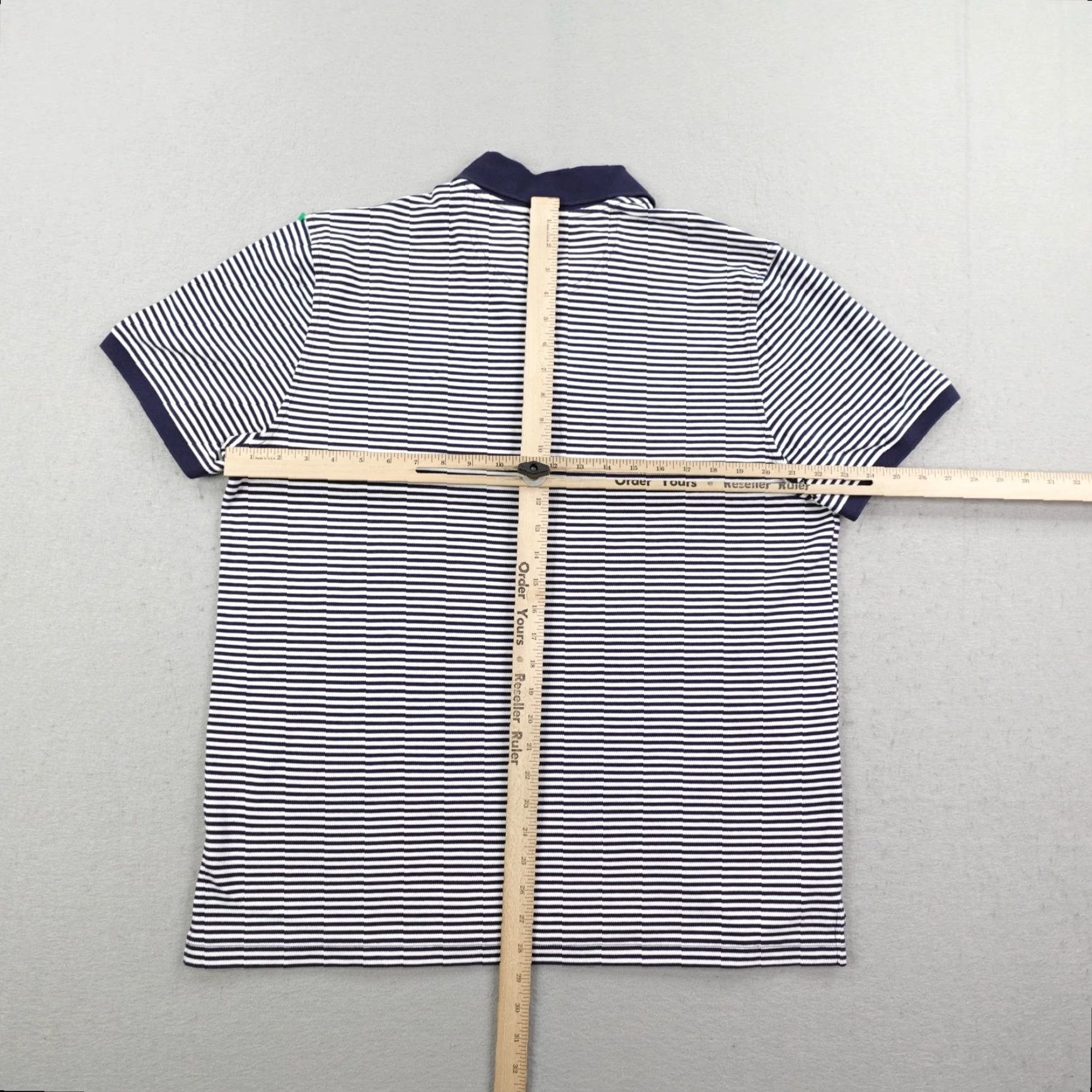 Brooks Brothers BROOKS BROTHERS Polo Shirt Mens Large Blue Striped Supima Cotton Classic Fit Size US L / EU 52-54 / 3 - 4 Thumbnail