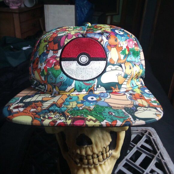 Pokemon Pokemon Catch 'Em All Snap Back Hat Cap Size ONE SIZE - 1 Thumbnail