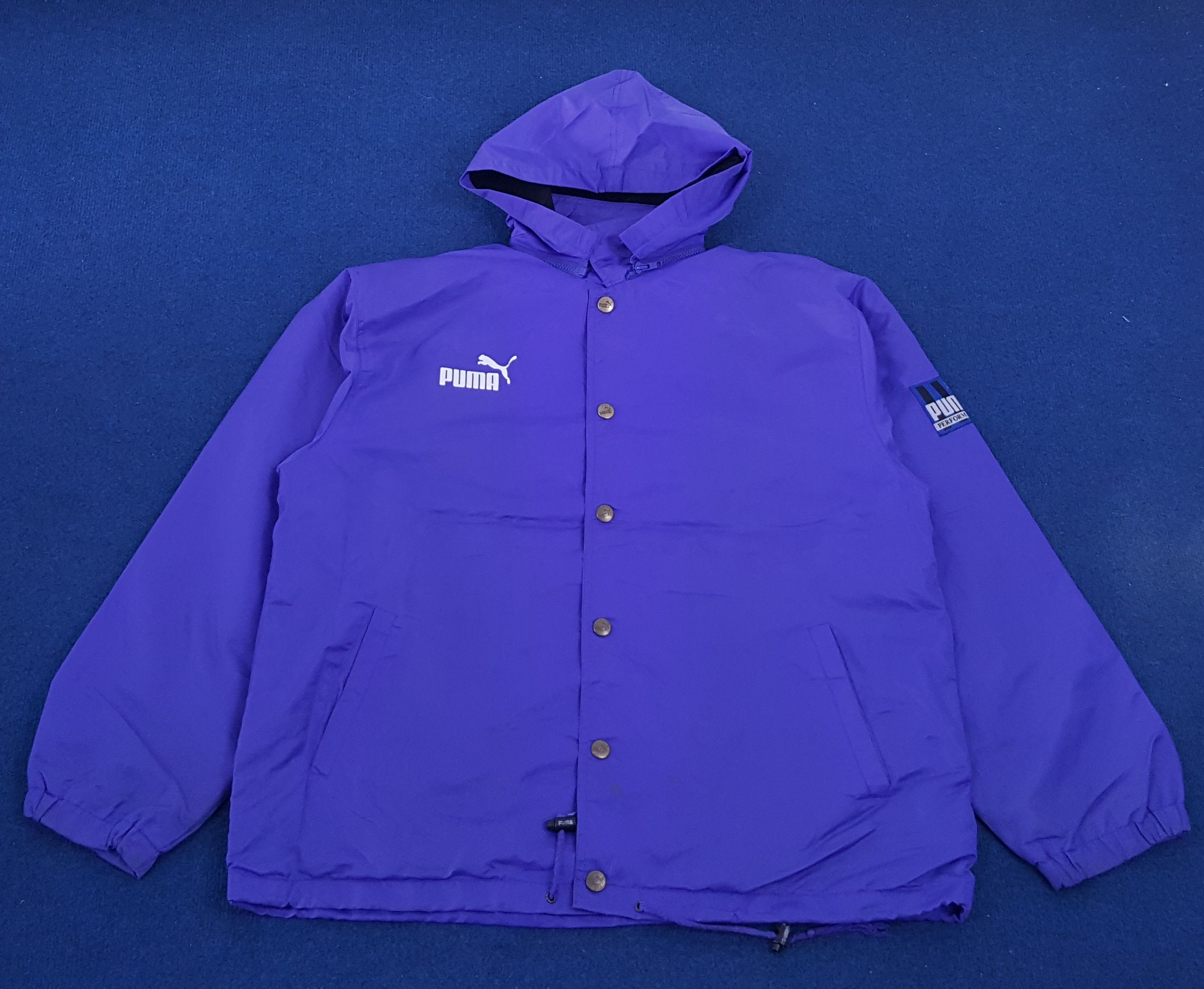 Puma × Vintage Vintage PUMA Advantage Hoodie Windbreaker Size US XL / EU 56 / 4 - 4 Thumbnail