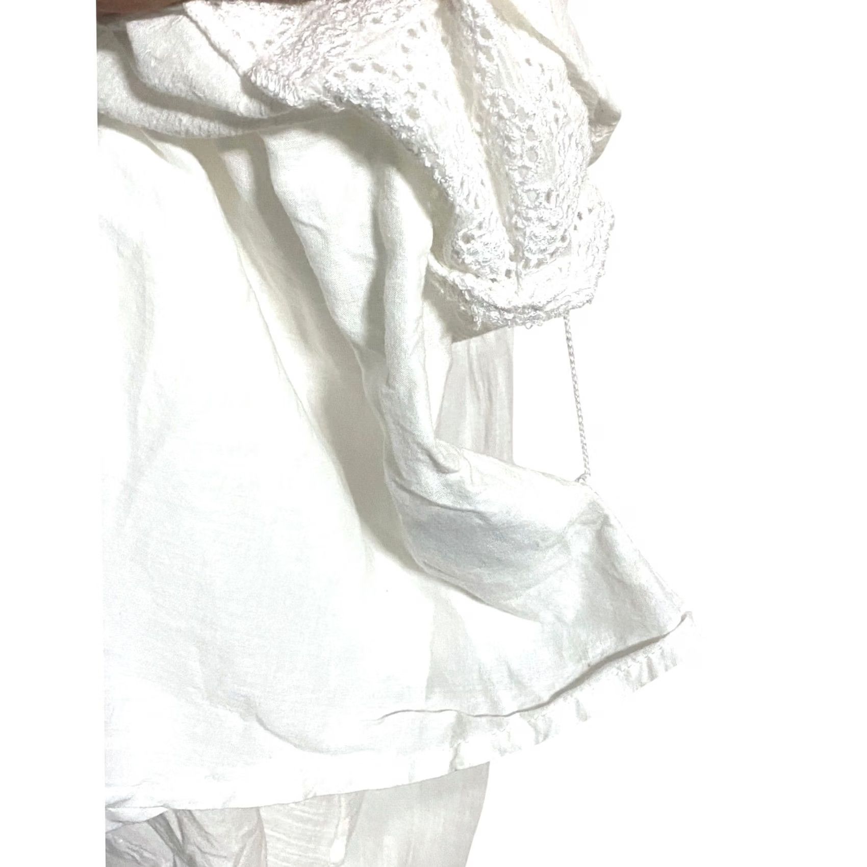 Old Navy Old Navy White Eyelet Blouse Top Womens 2XL Blouse Sleeveless Geometric Eyelet Boho Beach Preppy Soft Girl Womens Size XXL / US 16-18 / IT 52-54 - 6 Thumbnail