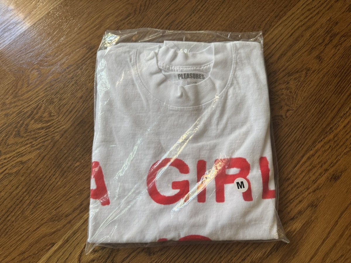 Pleasures Medium White A Girl is A Gun Tee Shirt Merch Joy Red Black Size US M / EU 48-50 / 2 - 8 Thumbnail
