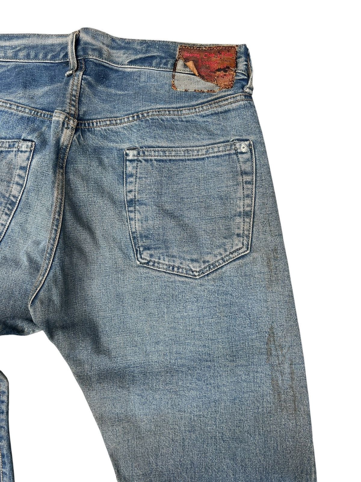 Johnbull Vintage 90s Sewing Chop Johnbull Stain Denim Selvedge Jeans Size US 34 / EU 50 - 19 Thumbnail