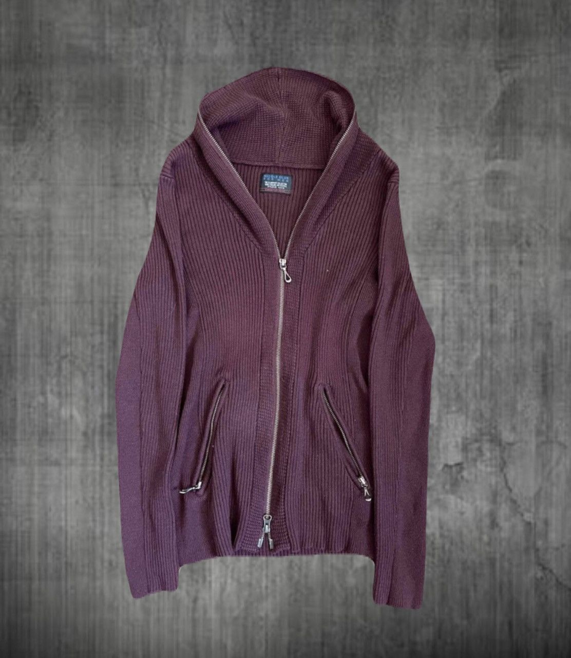 If Six Was Nine 2000s Japanese archive zip up knit streched sweater Size US S / EU 44-46 / 1 - 1 Thumbnail