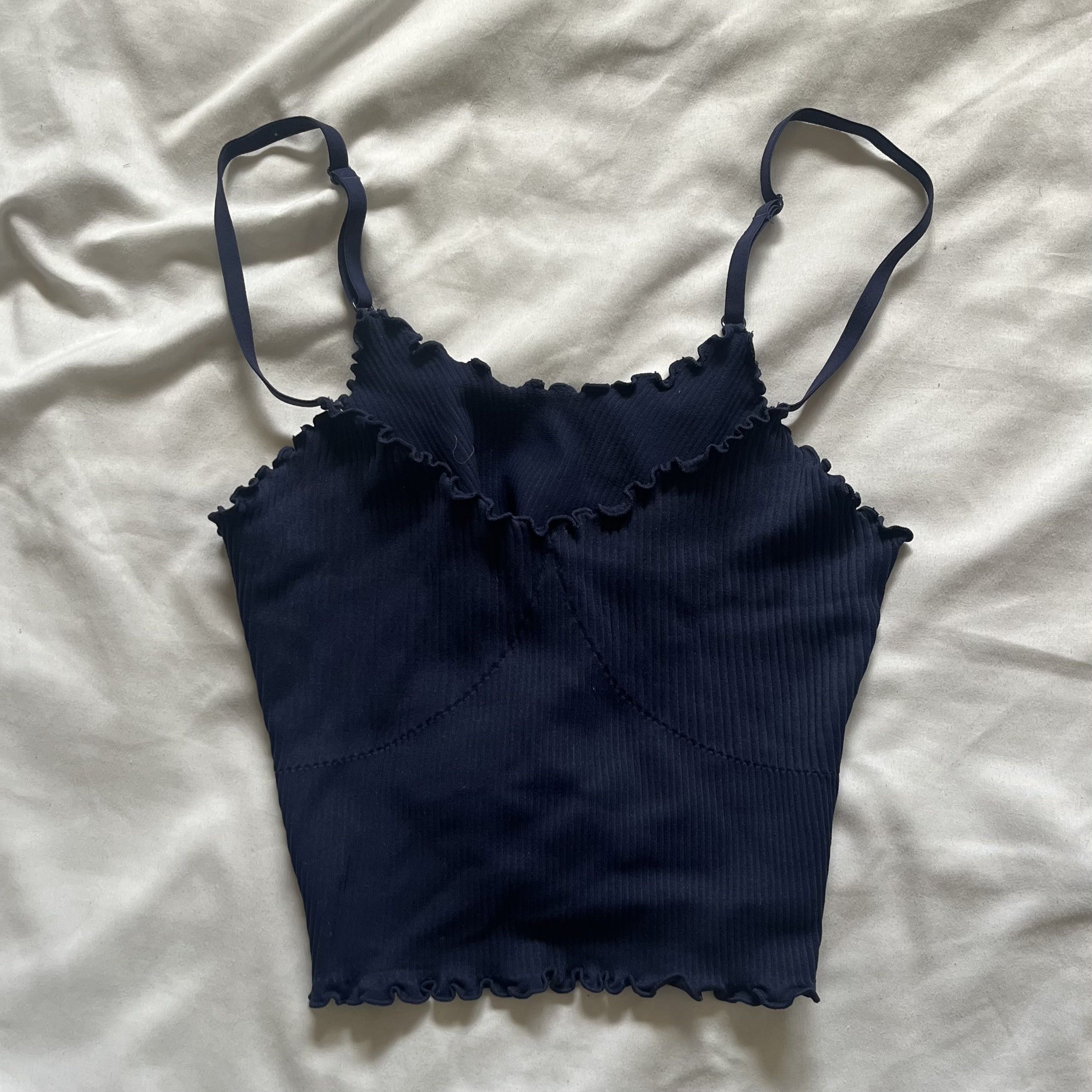 American Eagle Outfitters Aerie Real Good Dark Blue Crop Top Size M Size M / US 6-8 / IT 42-44 - 1 Thumbnail