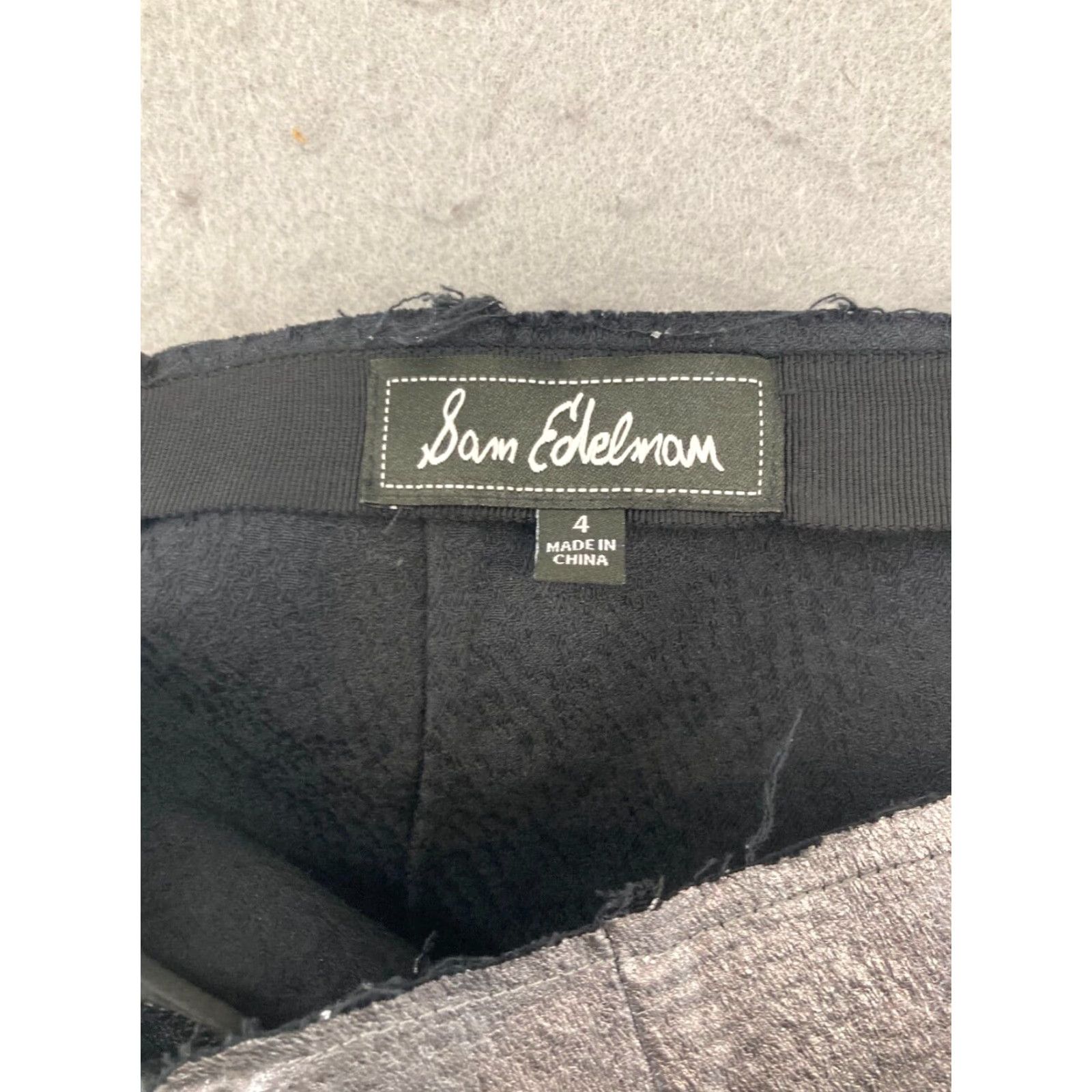 Sam Edelman Sam Edelman Skirt Women 4 A-Line Stretch Silver Cotton Blend Short High Rise Vintage No Size 27" / US 4 / IT 40 - 6 Thumbnail