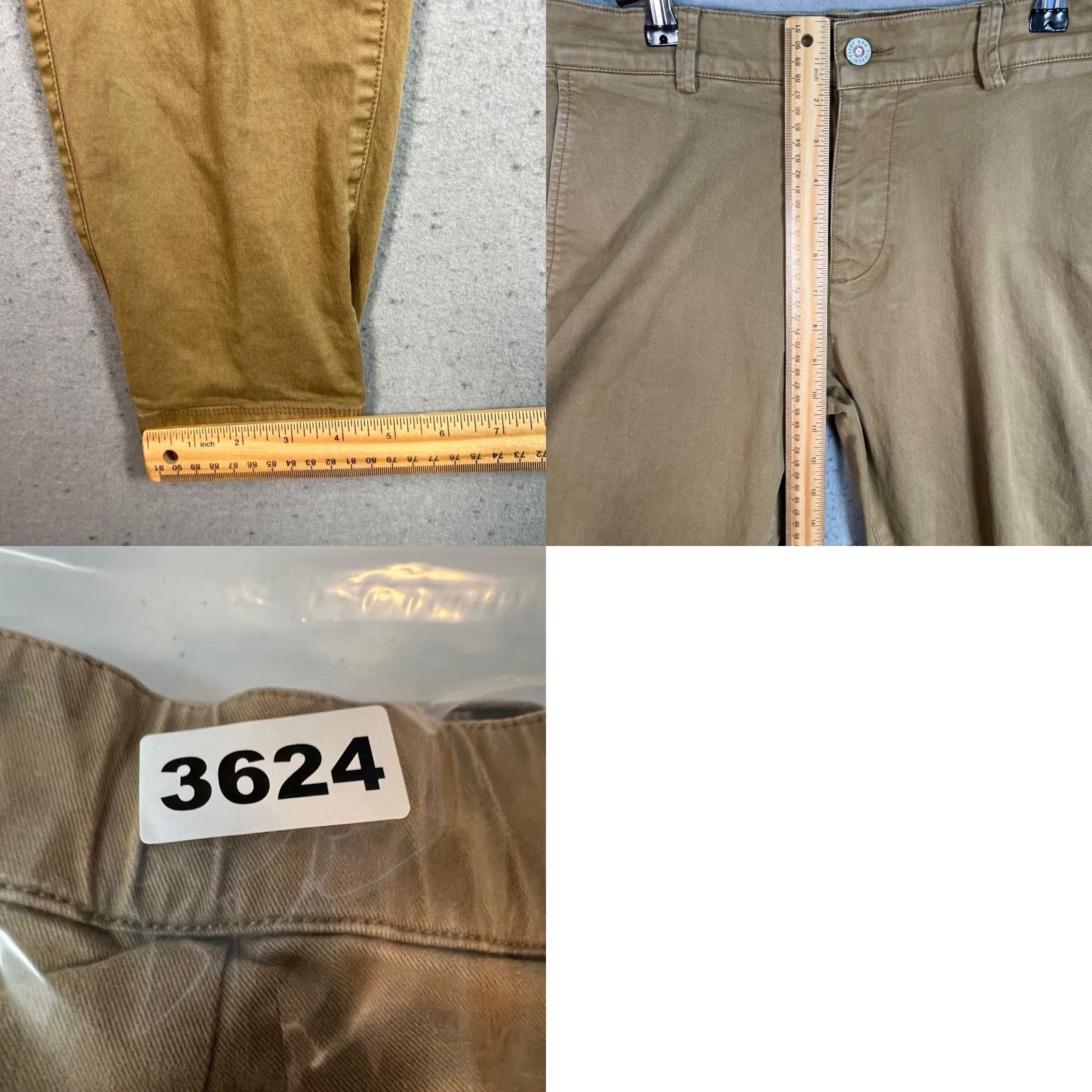 Vintage Flint & Tinder Mens Chino Pants 30 Khaki Beige Cotton Size US 30 / EU 46 - 8 Thumbnail
