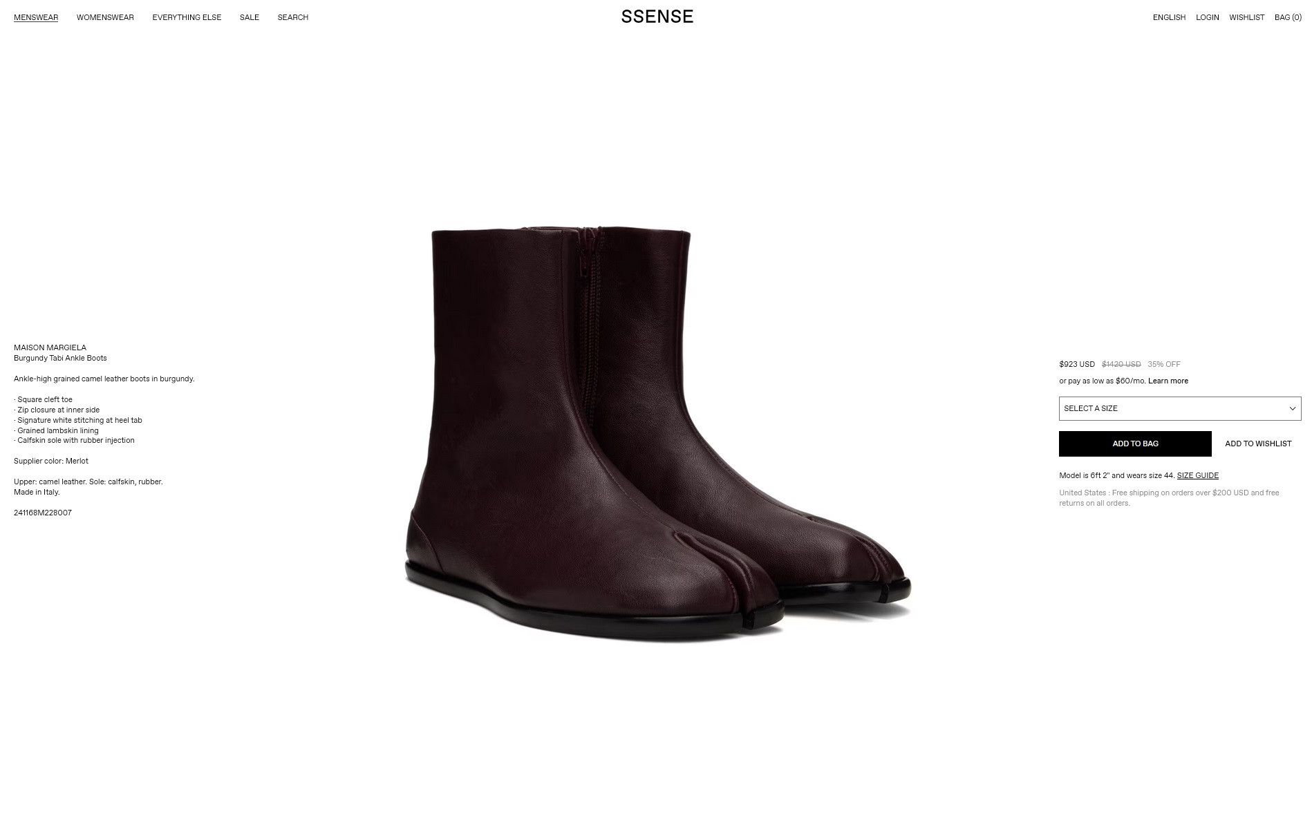 Maison Margiela Margiela Tabi Ankle Boots - Burgundy Camel Leather Size US 11 / EU 44 - 4 Thumbnail