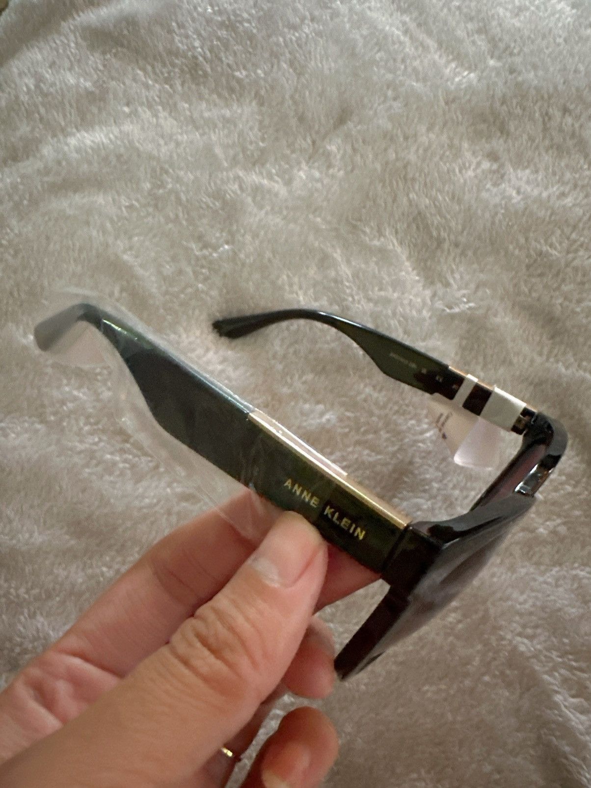 Anne Klein Anne Klein sunglasses red havana gold edge logo frame brown Size ONE SIZE - 5 Thumbnail