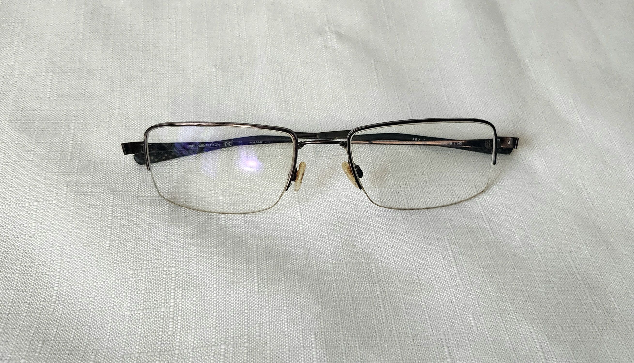 Nike Nike Eyeglasses 4195 245 Flexon Brown Full Rim Metal Frame Size ONE SIZE - 5 Thumbnail