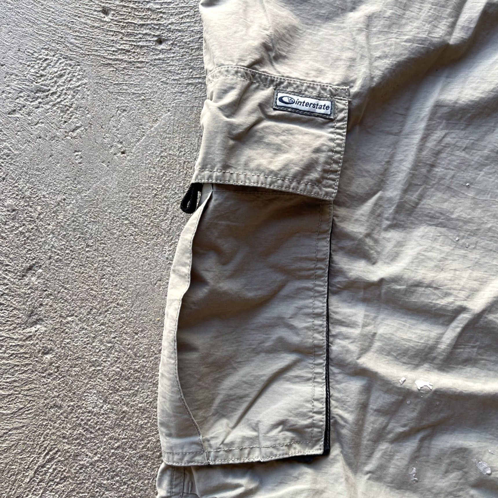 Vintage VINTAGE Interstate Cargo Pants Men XL Brown Wide-Leg Canvas 32in Inseam Belted Adjustable Pockets Y2K USA 2000s Mens Size US 36 / EU 52 - 3 Thumbnail