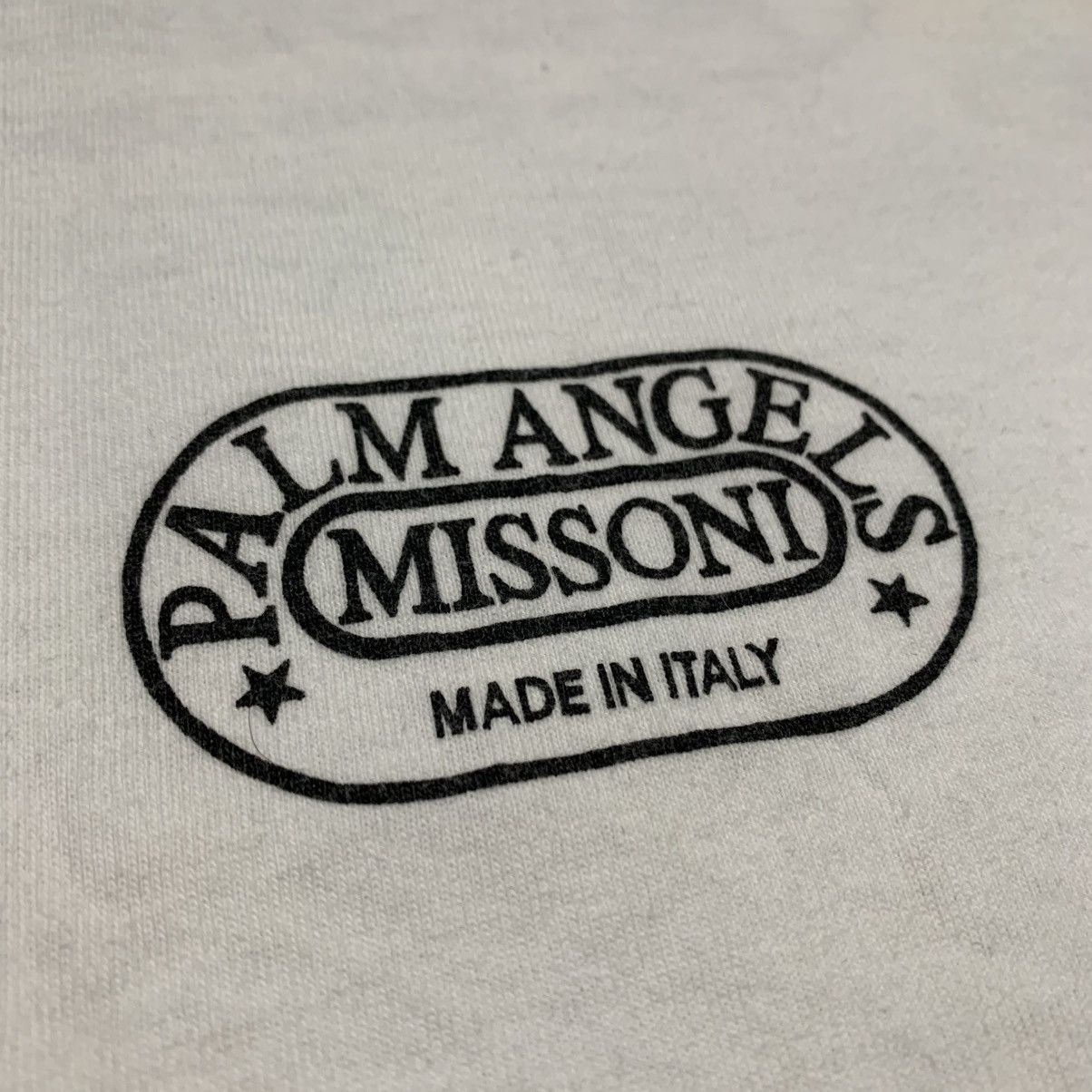 Palm Angels Palm Angels Large Missoni Spray Paint White Tee Size US L / EU 52-54 / 3 - 5 Thumbnail
