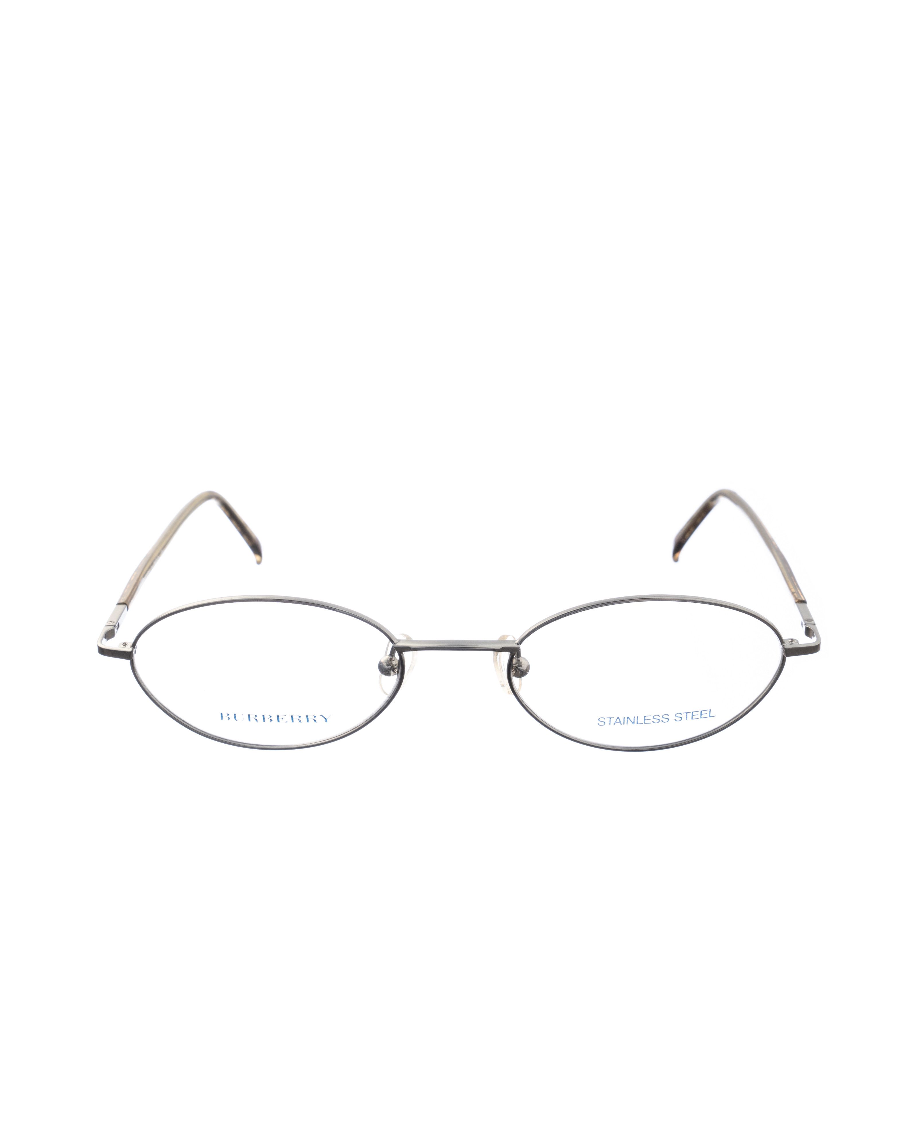 Burberry Burberry 90s Dark Silver Oval Checked Glasses Size ONE SIZE - 2 Thumbnail