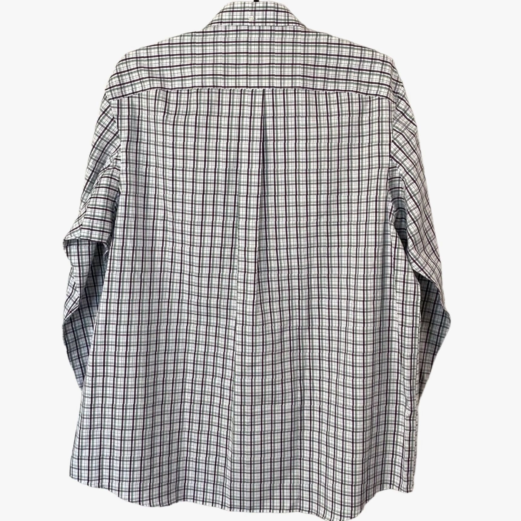 Duluth Trading Company DULUTH TRADING CO. Wrinklefighter Button-Down Shirt Plaid Relaxed Fit White XLT Tall Mens Size US XL / EU 56 / 4 - 3 Thumbnail