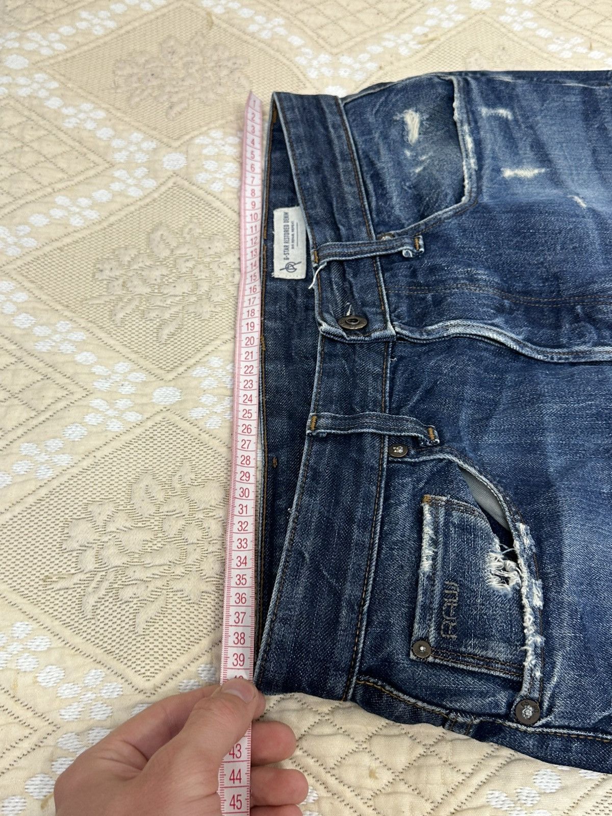 G-Star 🔥 G-Star Raw Ripped Jeans Distressed Denim Pants Vintage Size US 32 / EU 48 - 8 Thumbnail