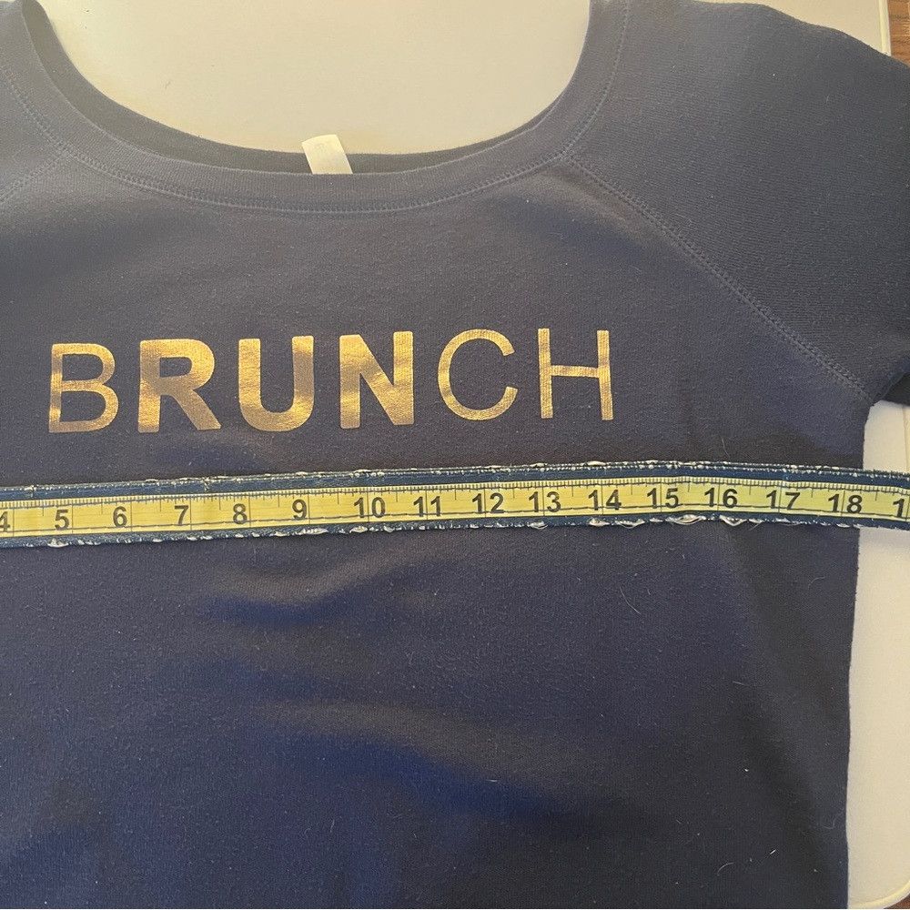 The Unbranded Brand Sarah Marie Running Brunch Sweatshirt Navy Blue Gold Small Size S / US 4 / IT 40 - 7 Thumbnail