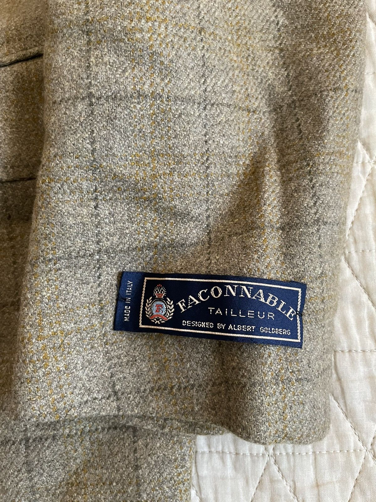Faconnable × Vintage Windowpane Check Cashmere Blend Jacket Size 48R - 2 Thumbnail
