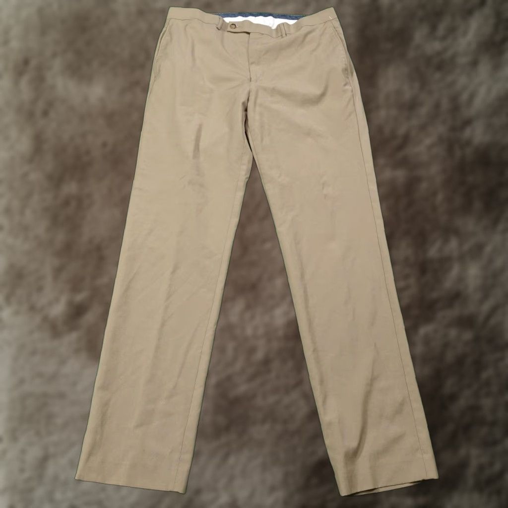 Ralph Lauren Lauren Ralph Lauren Pants Mens 34x34 Beige High Performance Wool Dress Pants Front Zip Flat Front Workwear Mens 34W/34L Beige Size US 34 / EU 50 - 1 Thumbnail