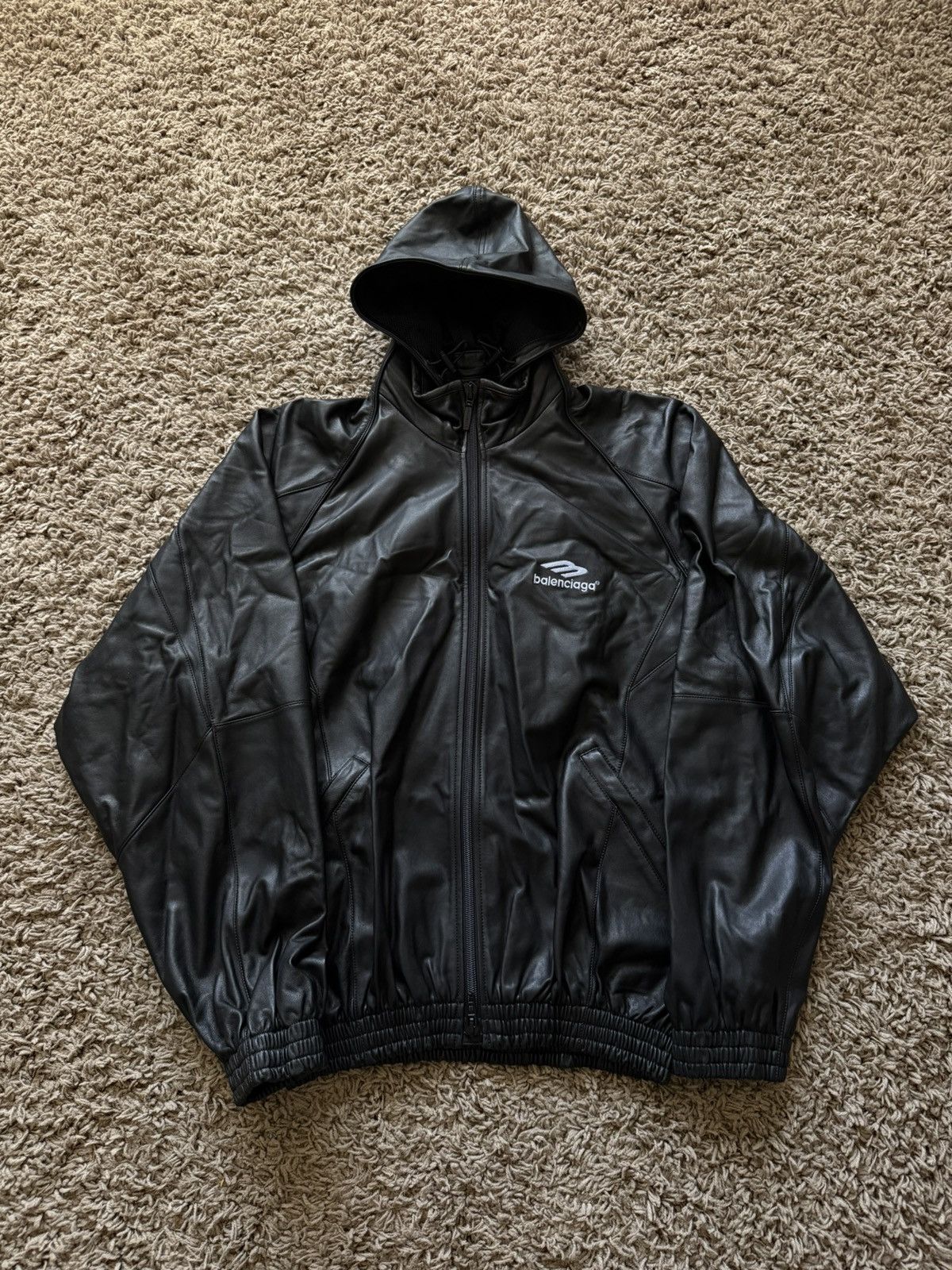 Balenciaga Balenciaga 3B Leather Jacket | Grailed