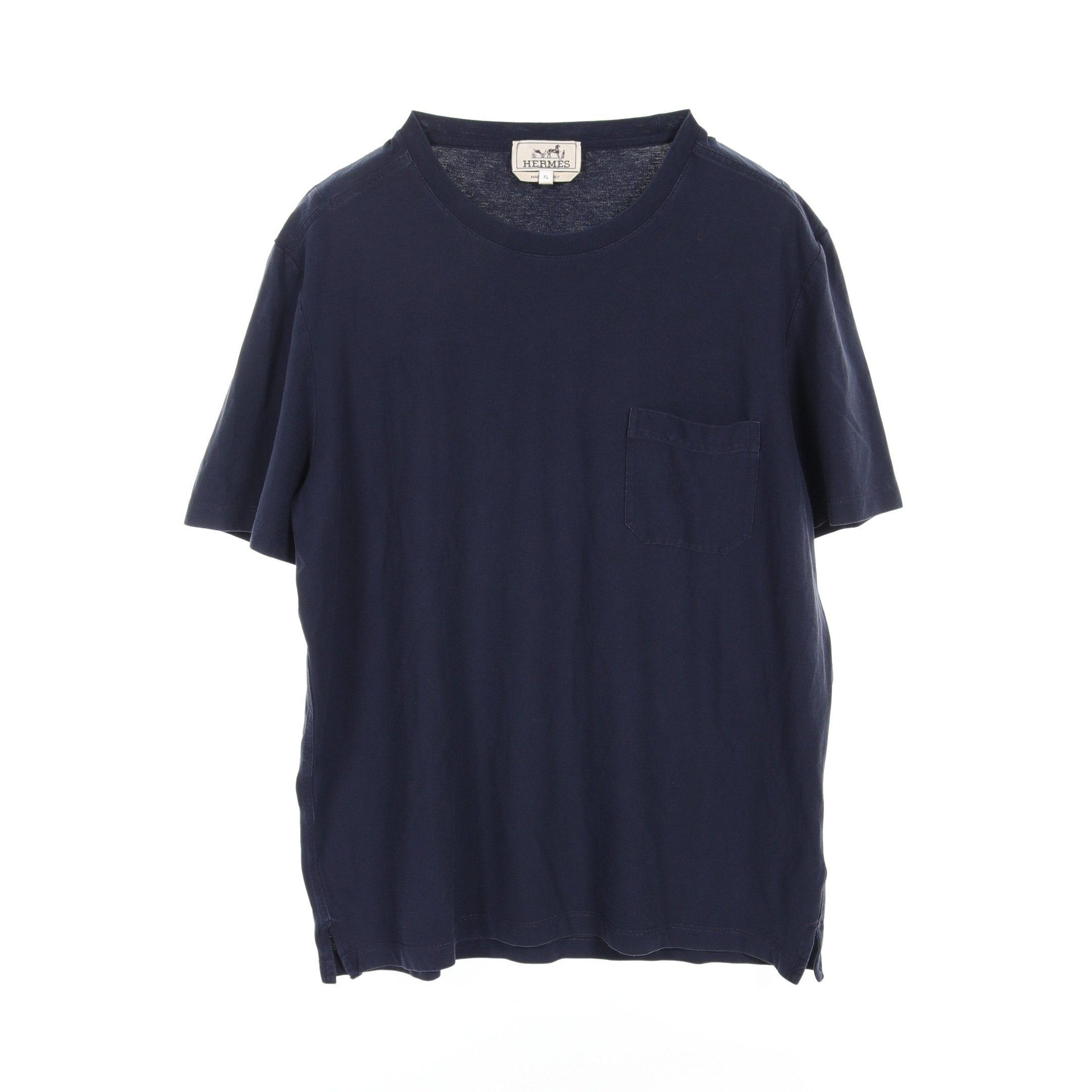 Hermes Hermes T-Shirt Cotton Navy Size ONE SIZE - 1 Thumbnail